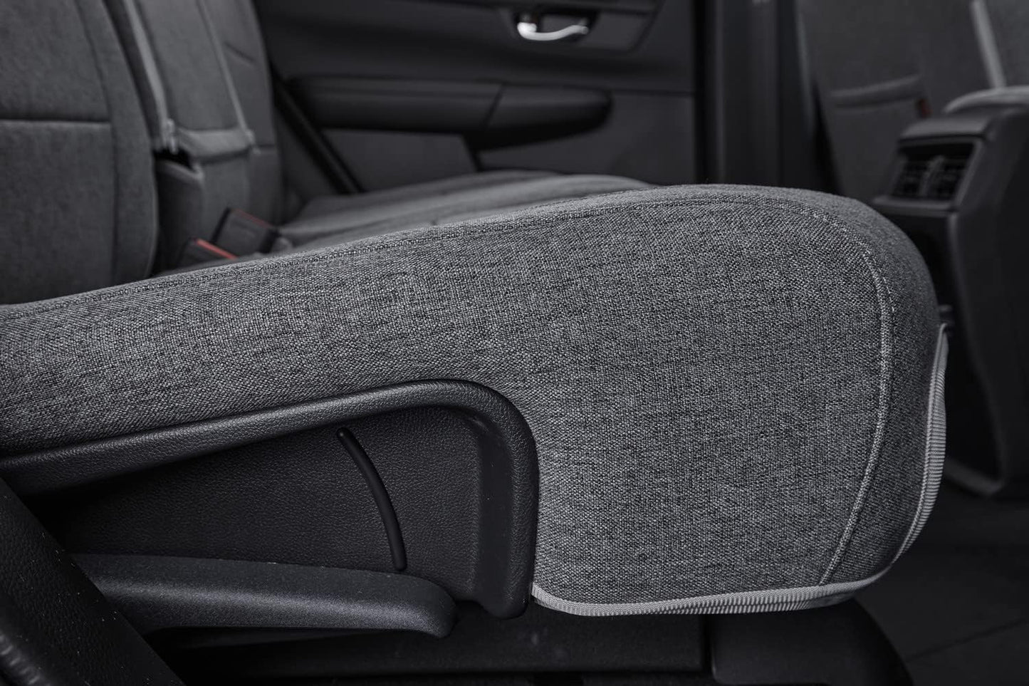 coverdream CRV Seat Covers Custom Fit for 2017-2021 2022 Honda CRV LX,EX,SE,EX-L,Touring,Hybrid,Fully Covered,Airbag Compatible UV Resistant Polyester Car Seat Protector(Full Set,Gray)