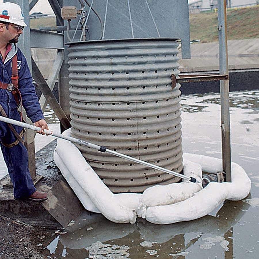PIG Oil Boom - Oil-Only Absorbent Boom - 4 Pack - 3" x 20' Boom - Absorbs up to 4 gallons per Boom - BOM407