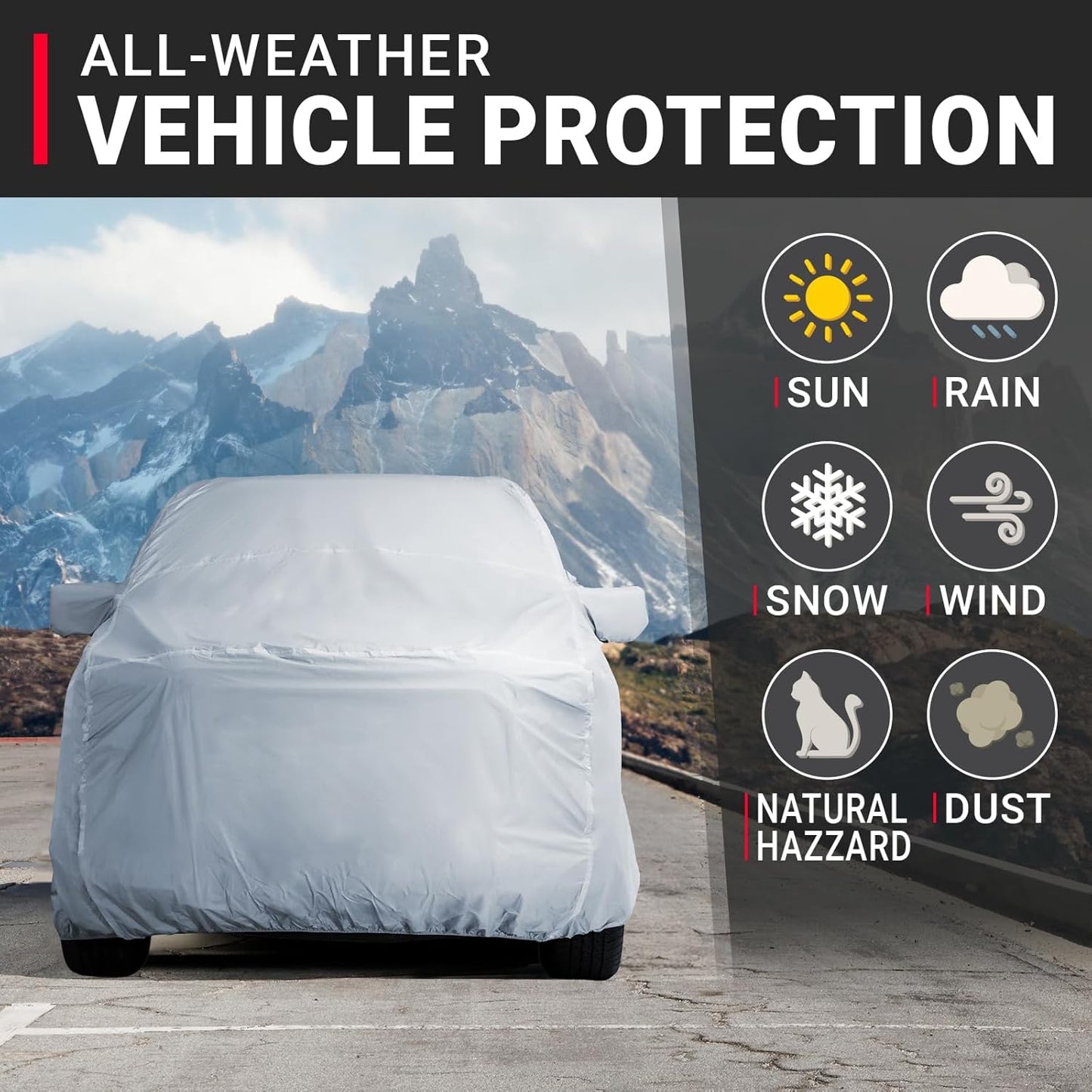 iCarCover Fits 1997-2004 Dakota Quad Cab, 5.3 ft Short Bed Dodge Truck Cover Automobiles Form-Fit Padded Full Exterior Waterproof Automobiles Protection Covers