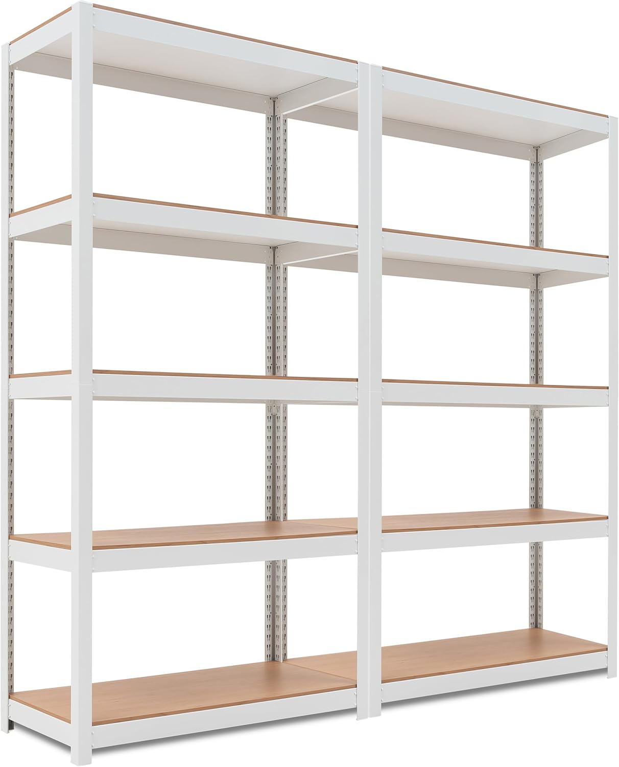 HOMEDANT House 5-Tier Laminated Metal Shelving Unit Adjustable Storage Utility Rack Heavy Duty Shelves Organization Multipurpose Shelf Kitchen Garage Pantry Closet 2Pack