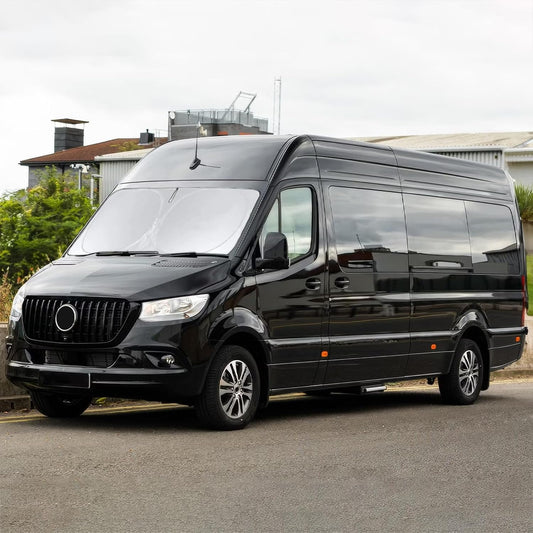 Custom Fit Benz Sprinter Windshield Sunshade for 2007-2025 2026 Mercedes Benz Sprinter Freightliner Cargo Crew Passenger Motorhome Accessories Window Shades Cover for Windshield Sun Visor Blocks UV