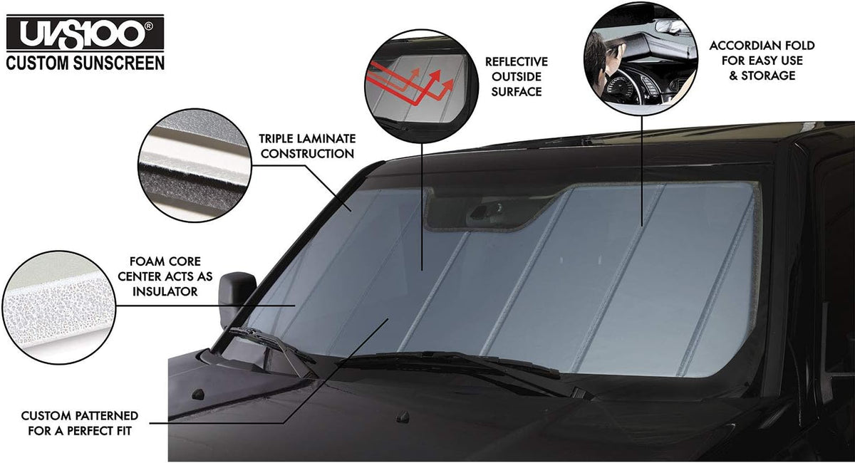 Covercraft UVS100 Custom Sunscreen | Fits 2009-2016 Audi A4/S4, 2009-2016 A4 Quattro, 2013-2016 Allroad | Blue Metallic
