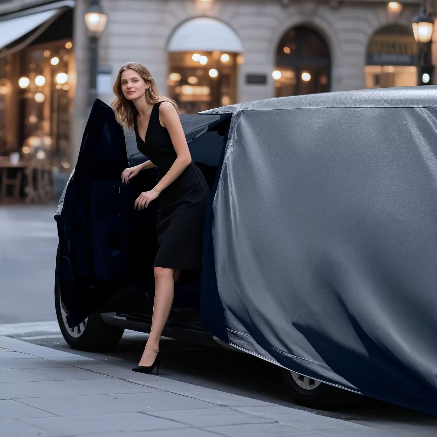 Waterproof Chevrolet Caprice(1970-2016) Car Cover with Breathable Vents, [2025 Upgrade] Premium Covers with Cotton Liner and Zipper Door, Sun Rain Snow Dust Uv Protection.(Gift with Towel)