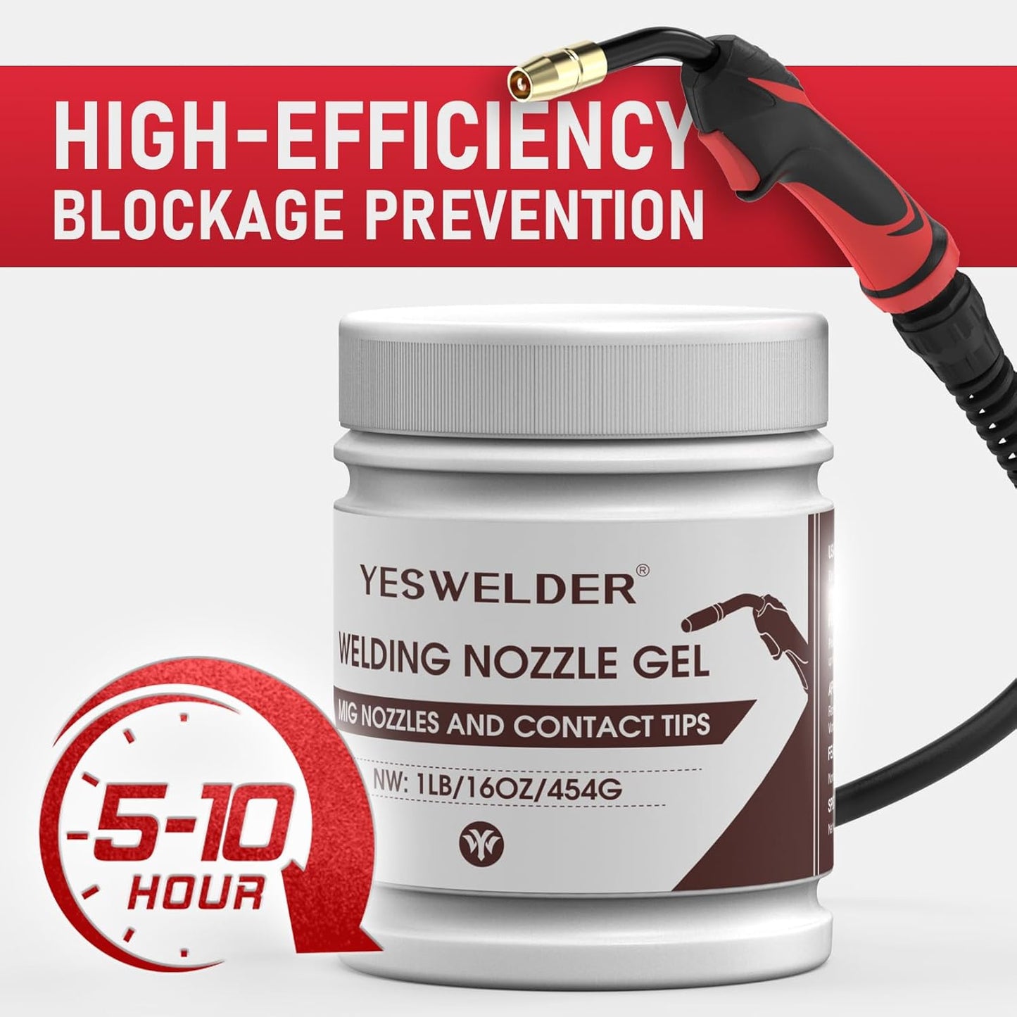 YESWELDER Welding Nozzle Gel for MIG Welding, Anti-Spatter Dip Gel for MIG Torch And Contact Tips (16 Ounces*2 Cans)