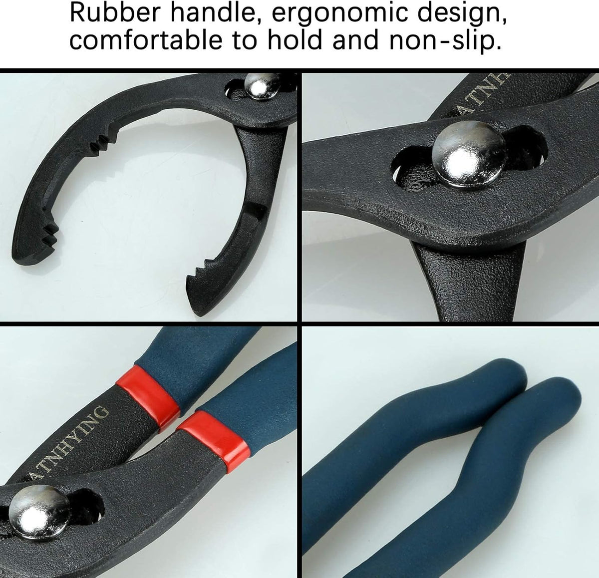 Oil Filter Wrench Set, 12" & 16" 2pcs Adjustable Pliers, Removal Tool, Universal, No Slipping