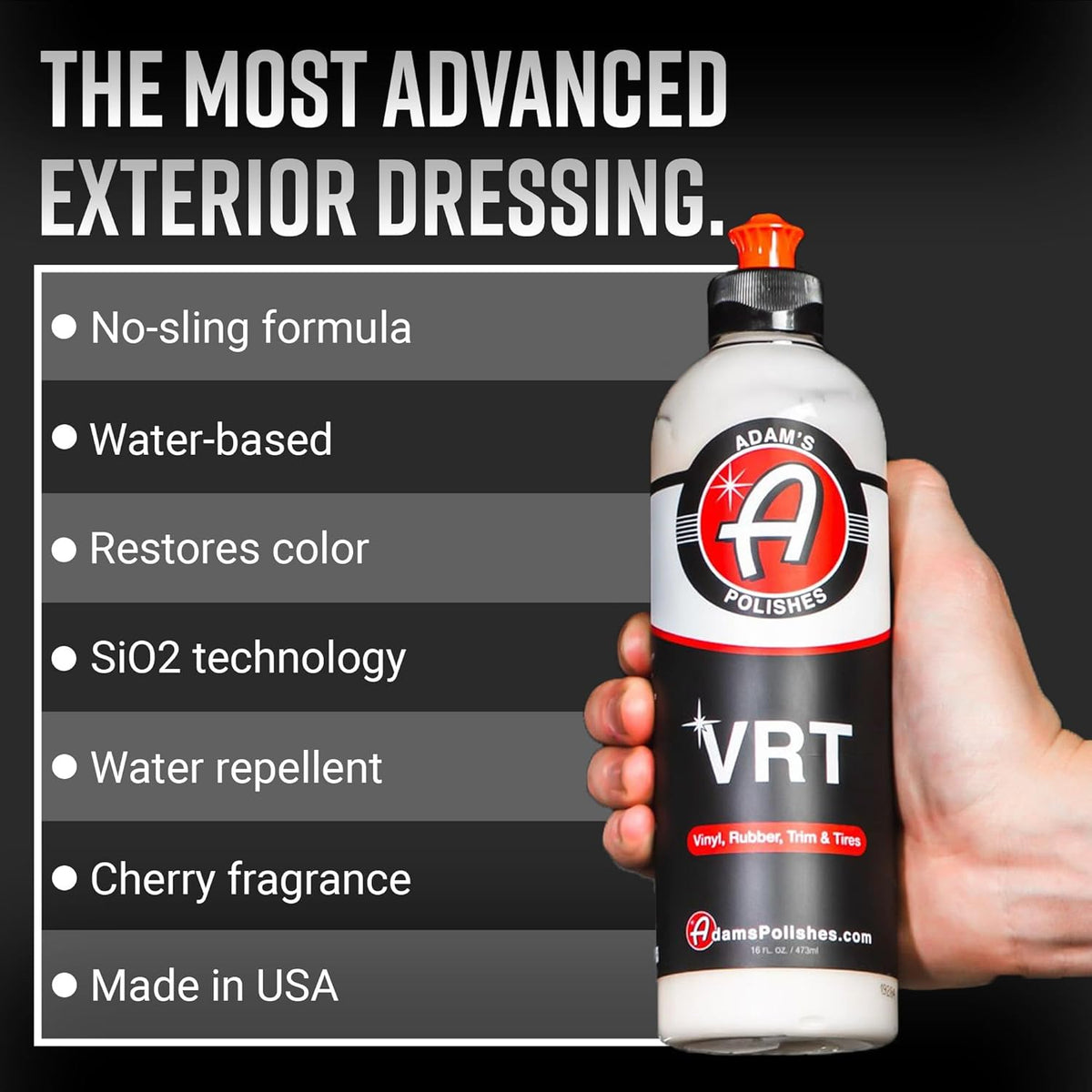 Adam's Polishes VRT Combo - Vinyl, Rubber and Plastic Non-Greasy Long Lasting Super Shine Dressing for Tires, Trim and More, Safe for Cars, Trucks, SUVs, RVs & More