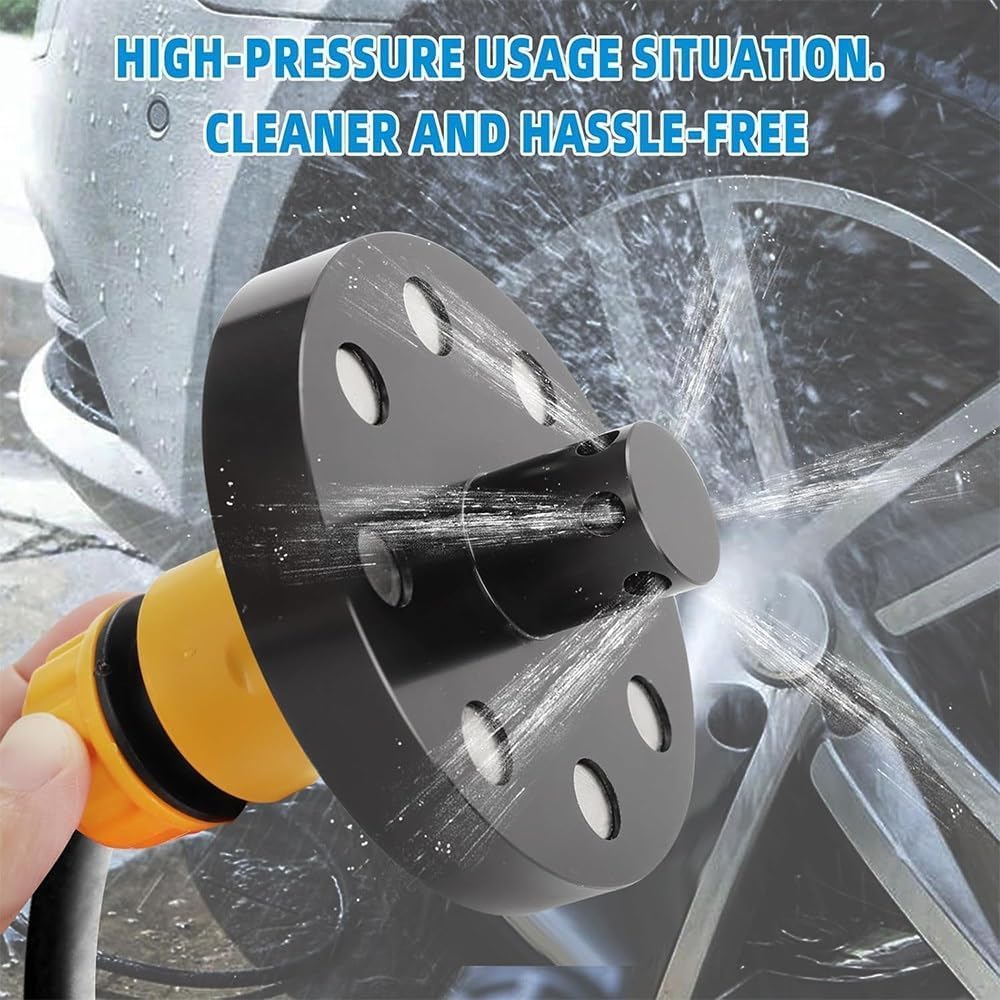 O-Ring Chassis Cleaner Flusher Kit,360° Spinning Nozzle, Undercarriage Cleaner with Quick Coupling, Efficient Wheel Arches/Undercarriage Cleaner Powerful Cleaning in Hidden Areas for All Car (4pc)