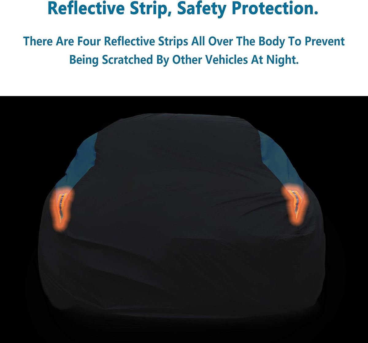 MORNYRAY Waterproof Car Cover All Weather Snowproof UV Protection Windproof Outdoor Full car Cover, Universal Fit for Sedan (Blue, S3-Fit SUV Length(191-201 inch))