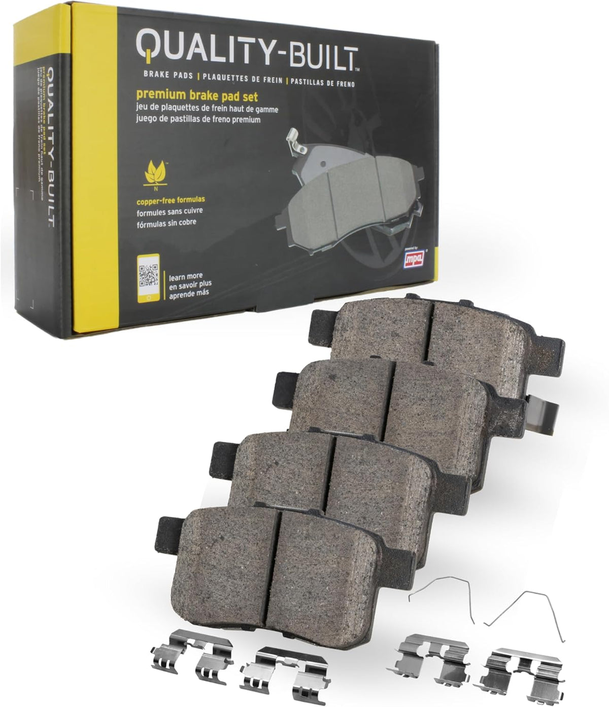 Premium Semi-Metallic Front Brake Pads (1001-1308AM) Compatible with BMW i3 2014-2021, BMW i3s 2018-2021