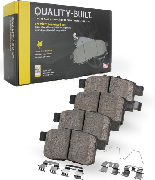 Premium Semi-Metallic Front Brake Pads (1001-1633M) Compatible with 2012-2024 Audi/Volkswagen (A3 Quattro/Arteon/CC/Golf/Golf R/GTI/Jetta/Q3/S3/Tiguan)