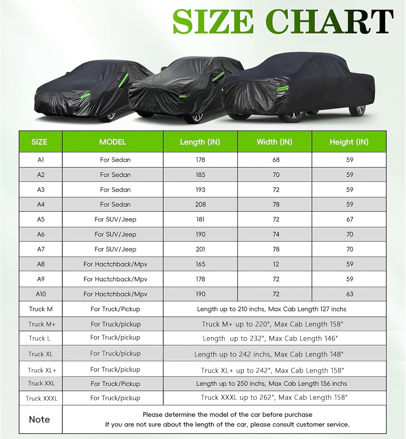 KouKou Car Cover Waterproof All Weather, 7 Layers Outdoor Car Covers for Automobiles, Universal Fit for BMW 5 Series 535i 530i 528i, Lincoln MKZ, Dodge Charger, ect. (Length 194-208 inch)