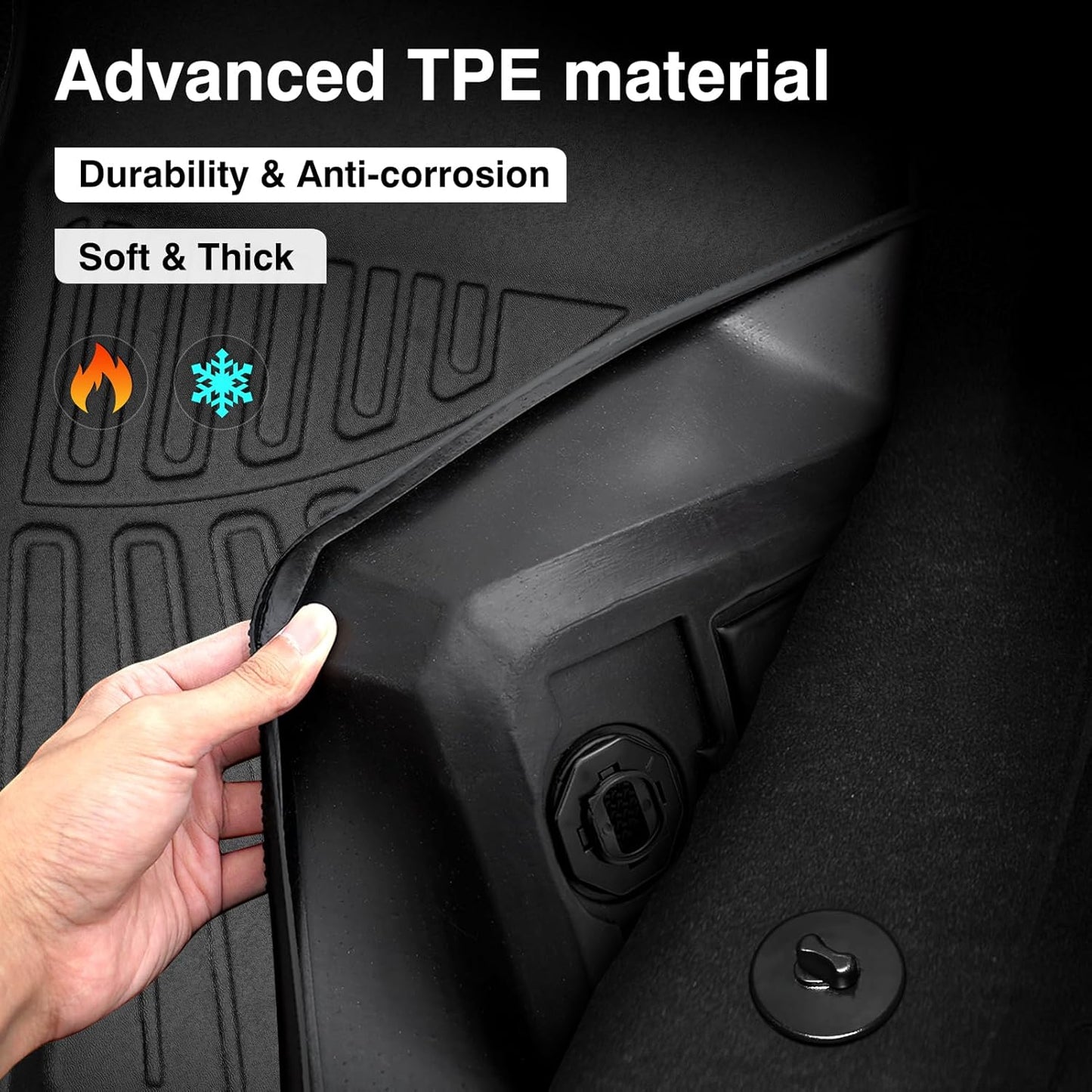 Powerty Floor Mats & Cargo Liner for 2017-2025 Mazda CX-5 CX5 Accessories Car Mats, Includes 2 Row and Cargo Liner Set, All Weather TPE 3D Floor Liners Rear Cargo Mat
