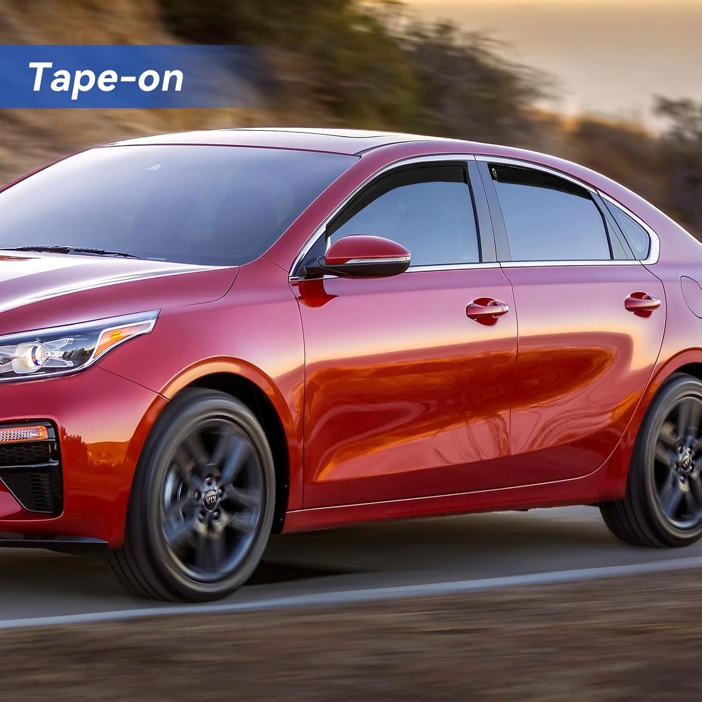 Window Visors Rain Guards for 2019 2020 2021 2022 2023 2024 Kia Forte, Out-Channel Window Vent Wind Deflectors Visors Shades for 19 20 21 22 23 24 Forte