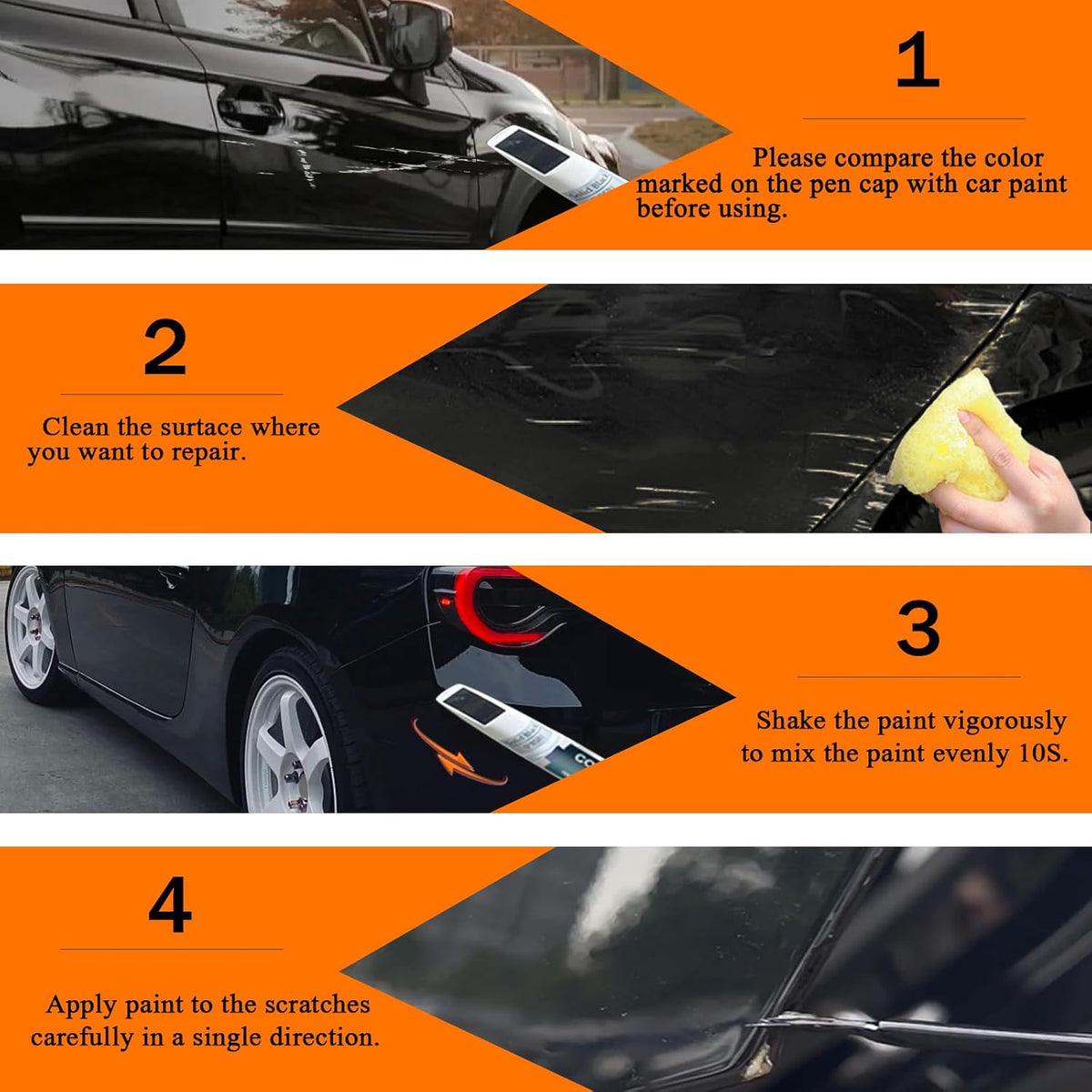Crystal White Pearl(K1X) Touch Up Paint Compatible with SUBARU, Car Paint Pen Scratch Repair Two-In-One Touch Up Paint, Premium Car Scratch Remover for Deep Scratches