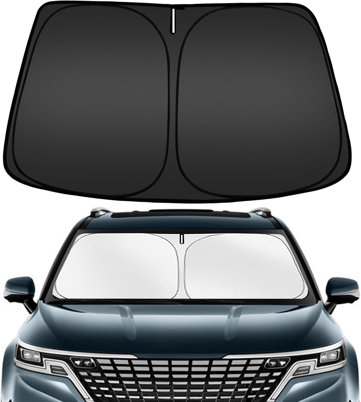 ARISMOTOR Windshield Sun Shade for Kia Carnival 2022-2025 2026, Custom Fit Foldable Front Window Sunshade Sun Visor Protector, Block UV Rays Keep Your Car Cooler