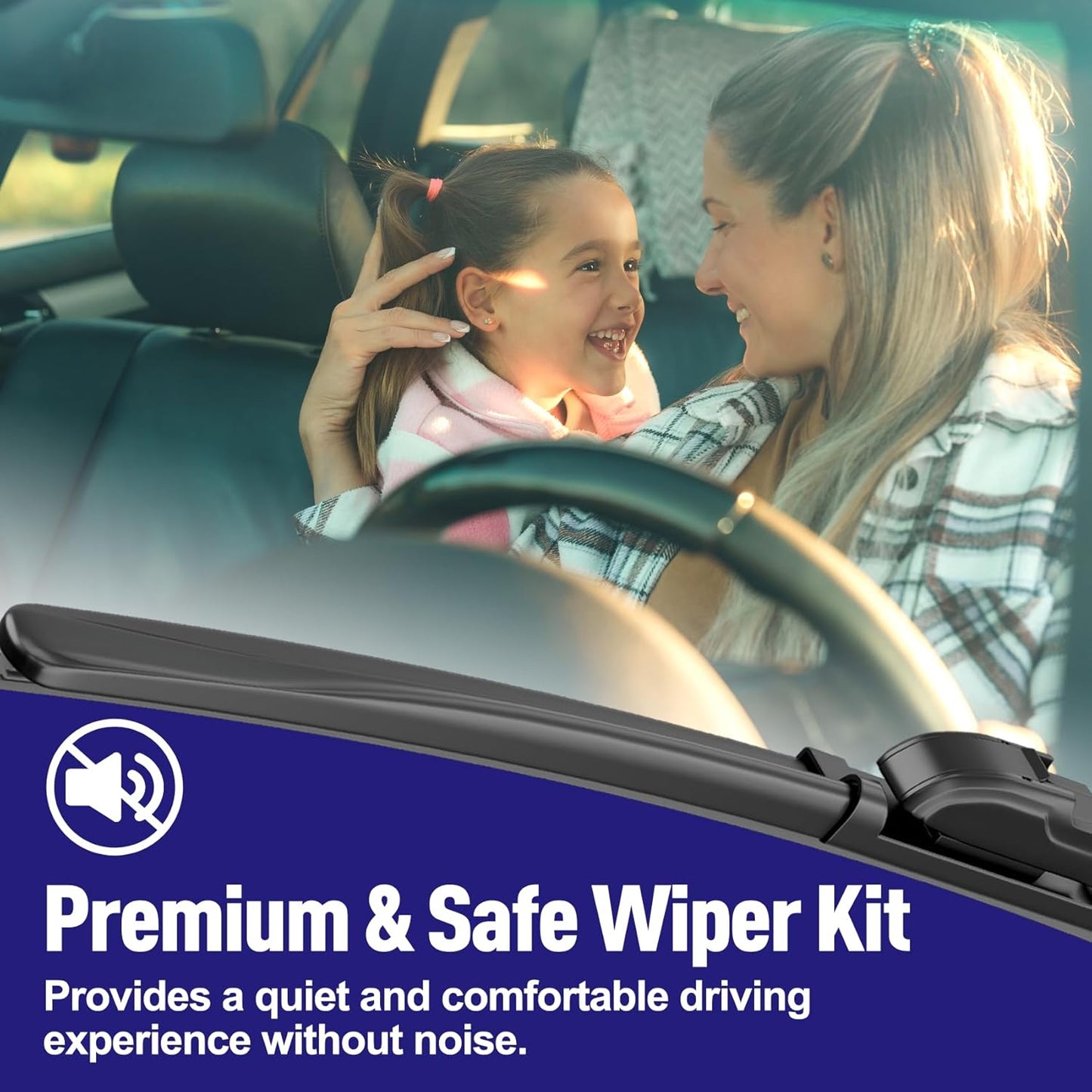 AJK 24 and 19 inch Wiper Blades, Premium All Season 2 Pack Driver Side Passenger Side Front Windshield Wipers Replacement for Honda Civic 2022 2023 2024 2025