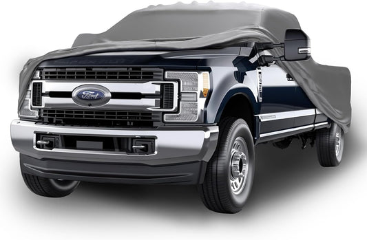 Car Covers Weatherproof Max Truck Cover & Warranty Compatible with Ford 2022-2024 F-350 Crew Cab, 6.75'– Outdoor Cover, Prevents Theft with Cable Lock