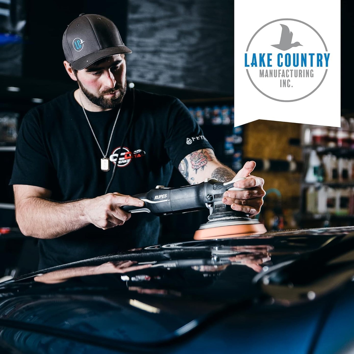 Lake Country 6.5" HDO Blue Foam Heavy Polishing Pad (1-Pack) – Premium Heavy Duty Orbital Polishing Pad for Painted Surfaces – Fits 6" Backing Plate
