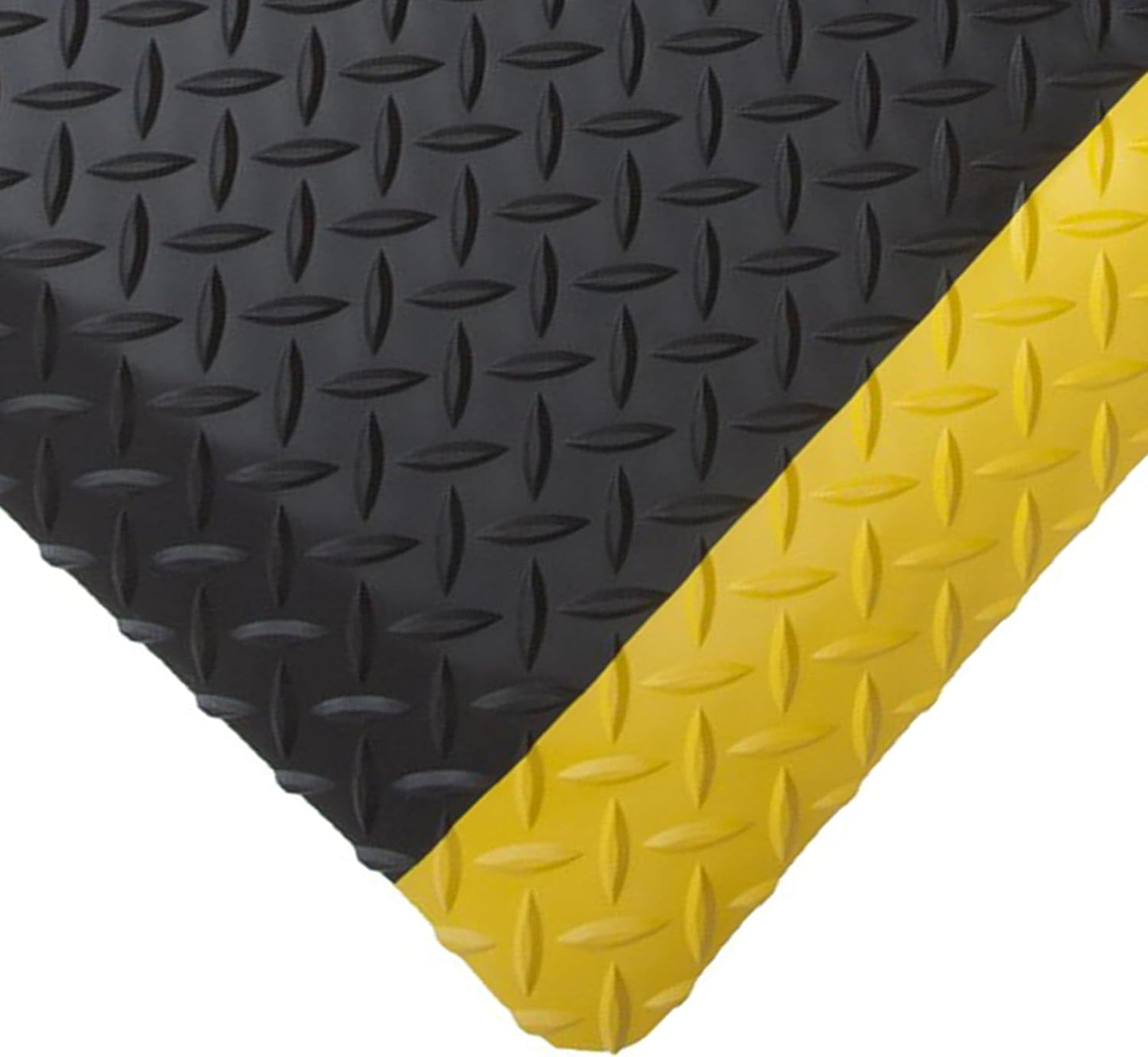 Rhino Mats, American Classic Diamond Anti-Fatigue Mats, Industrial Ergonomic Comfort Standing Mat for Work, Home, Garage, Office, Kitchen or Anywhere (Black/Yellow 1" Thick, 3 FT. x 10 FT.)