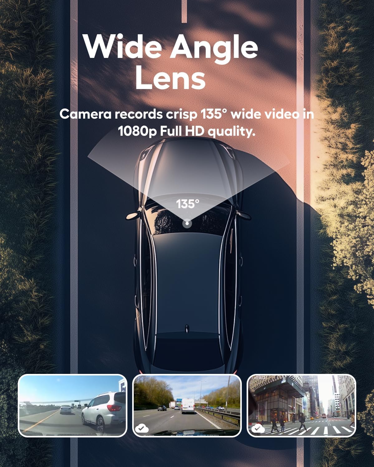 Nexar Beam2 Mini Dash Cam Car Camera 128GB Storage 24H Parking Mode Wide Angle FHD Lens Wireless Dash Camera for Cars Includes $25 OBD Hardwire Kit for Continuous Power