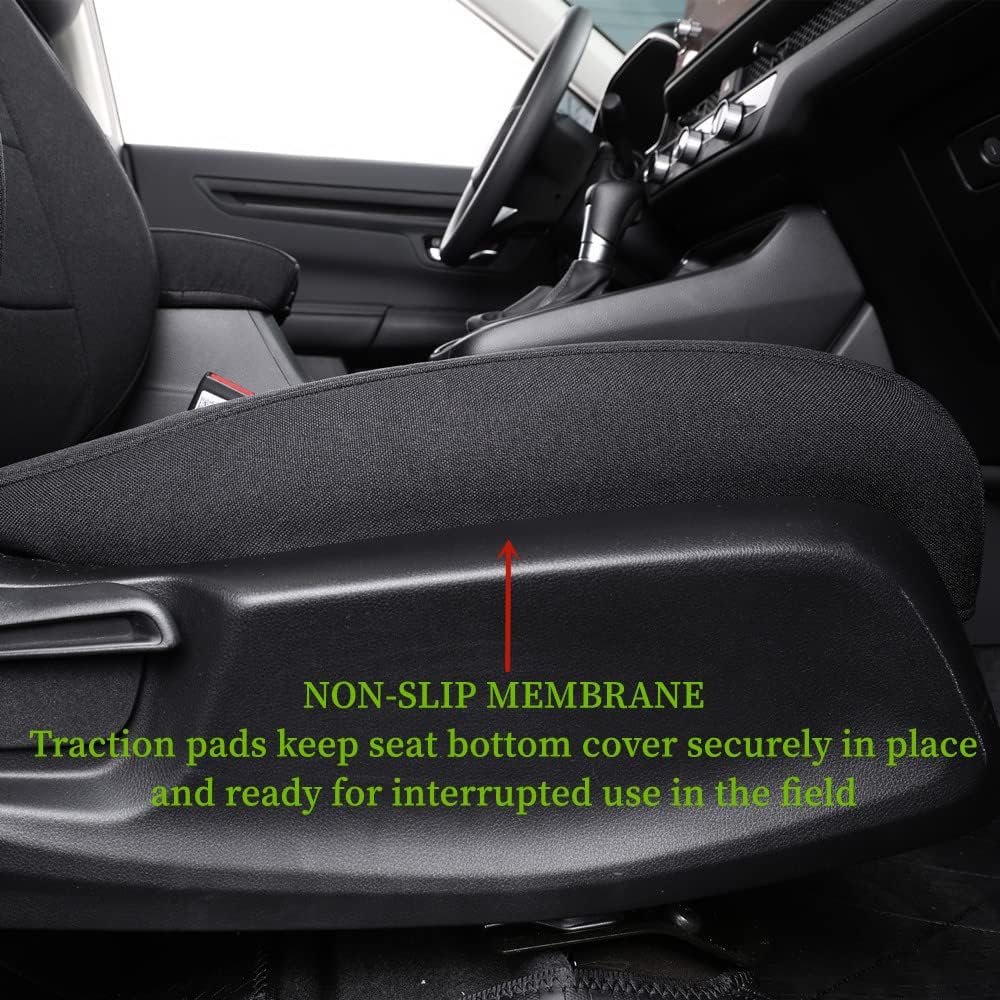 coverdream Full Set CRV Seat Covers Custom Fit for 2023 2024 2025 2026 Honda CR-V LX,EX,EXL,Hybrid,Sport Series,Trailsport,Fully Covered,Airbag Compatible UV Resistant Polyester Seat Protector(Black)