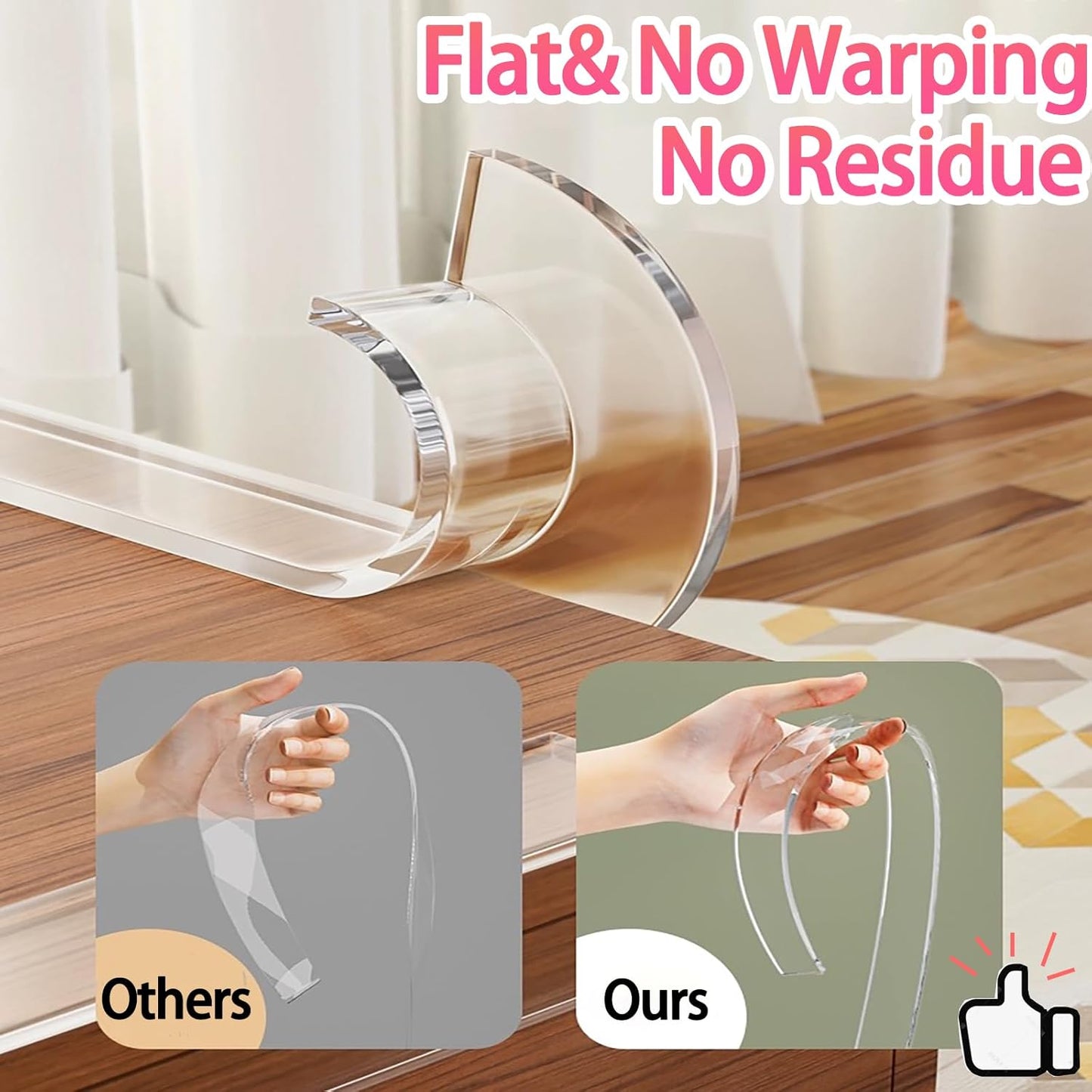 Clear Soft Corner Protectors for Furniture Strip,0.8in x13FT,Sharp Edge & Table Bumper,Window Edge,Wall Protector, Soft Corner Guards Safe for Proof,Table Corner Protectors in Family