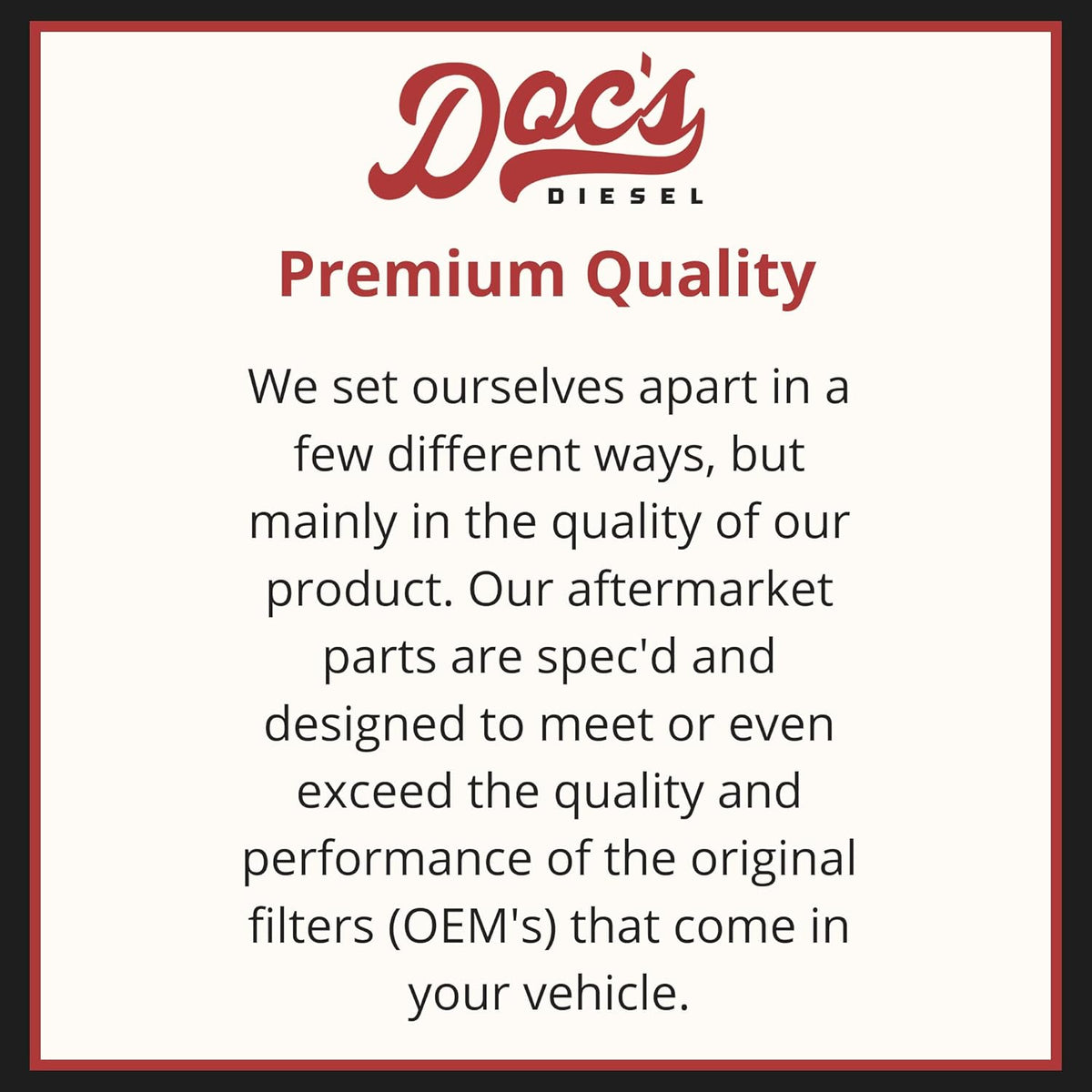 Doc's Diesel Engine Air Filter | Compatible with RAM 6.7L Cummins 2500, 3500, 4500, 5500 2007+ | Replaces 53034051AB
