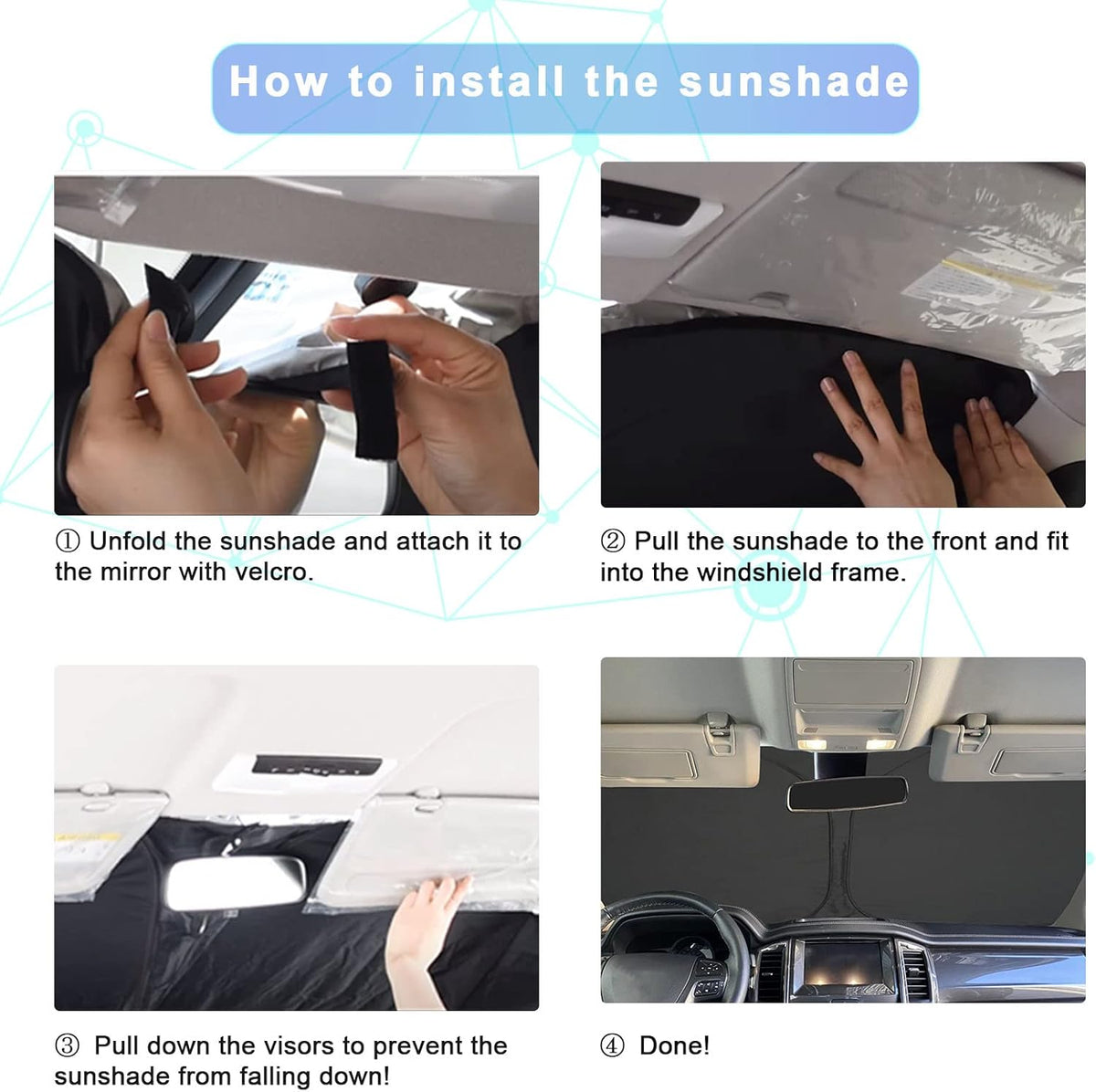 SXCY for 2024 2025 Subaru Crosstrek Windshield Sunshade 2024 2025 Crosstrek Premium, Sport, Limited Accessories 2024 2025 Subaru Crosstrek Sunshade Foldable Sun Shield 2025 Crosstrek Limited Sunshade