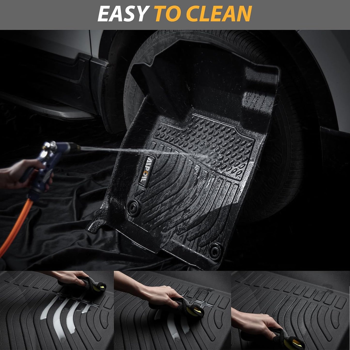 AIPOIL® Floor Mats for 2012-2018 Ford Focus | All-Weather | Easy to Clean | All-Round Protection丨Full Set Automobile mats Accessories.