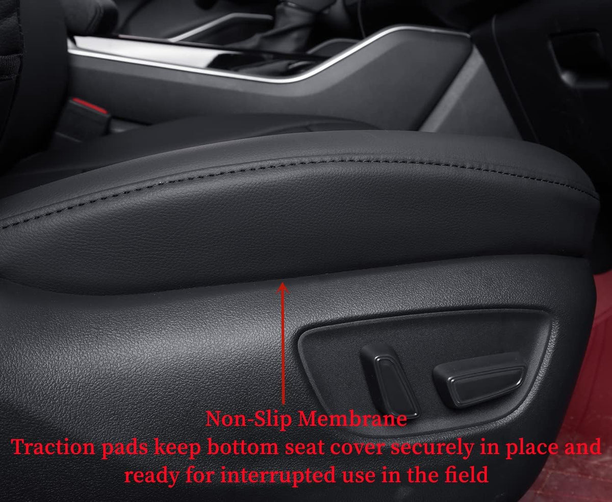 coverdream Custom Seat Covers Compatible with Select Toyota Camry SE,SE Sport,XSE 2012 2013 2014 2015 2016 2017 Models - Leatherette (Black,Full Set)