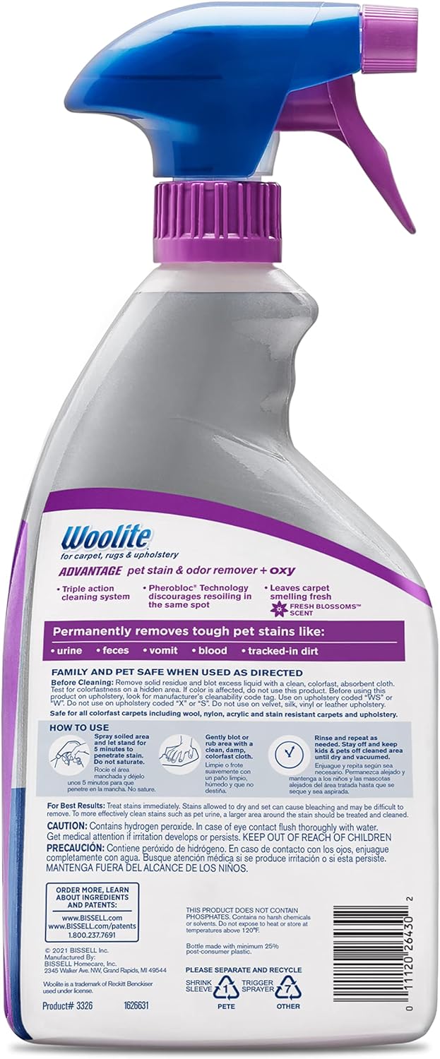Bissell Woolite® Advantage Pet Stain & Odor Remover + Oxy, 2-Pack, 3326