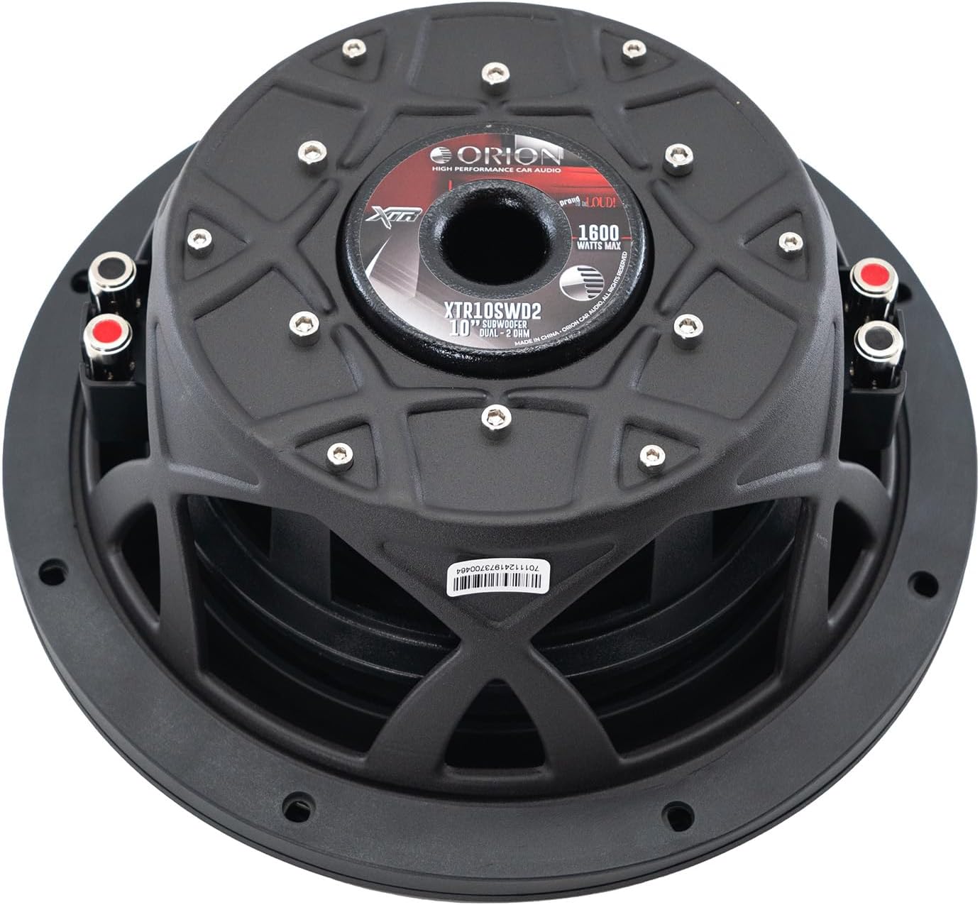 ORION XTR Series XTR10SWD2 Shallow Mount 10” Car Subwoofer, 1600W Max Power, 400W RMS, Dual 2 Ohm, UV Coated Cone, NBR Surround – Compact Slim Subwoofer for Clean Bass in Tight Car Audio Installs