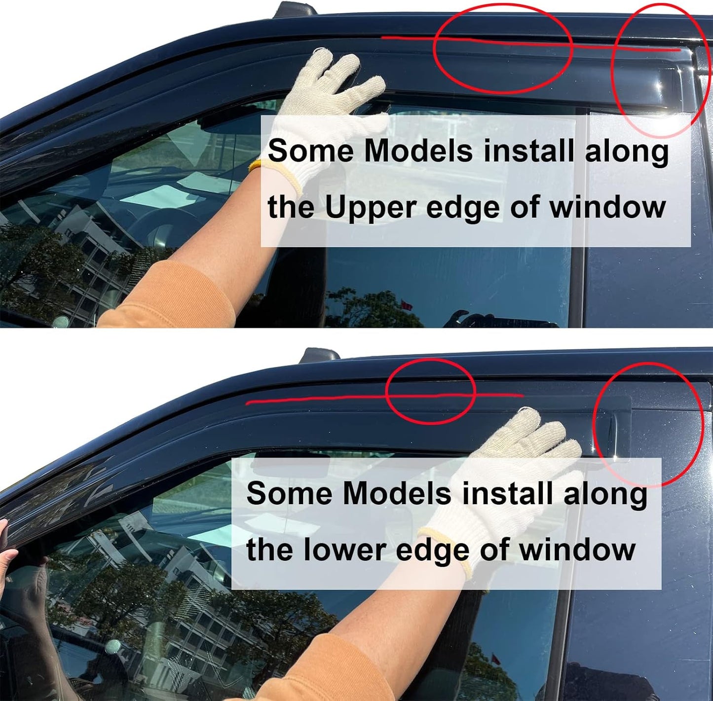 Wind Deflector Compatible with Nissan Altima 4-Door Sedan 2007-2012 Smoke Sun/Rain Guard Window Visors 94005