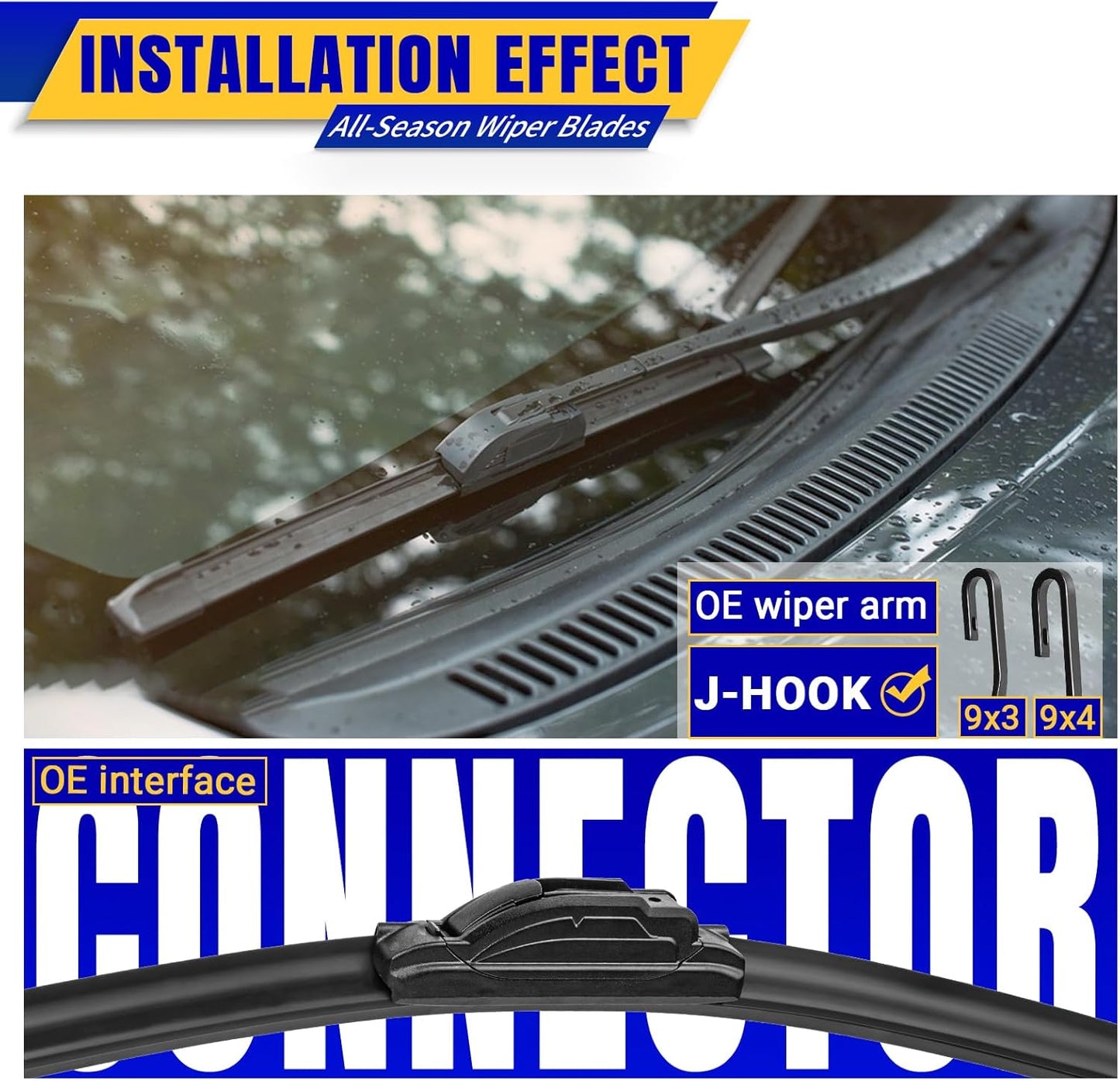 3 wipers Replacement for 2012-2018 Subaru Forester/2015-2019 Subaru Outback, Windshield Wiper Blades Original Equipment Replacement - 26"/17"/14" (Set of 3) U/J HOOK
