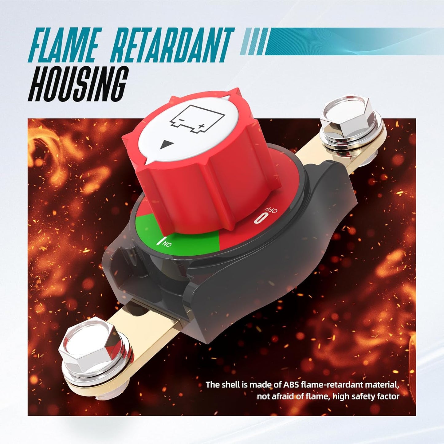 Battery Disconnect Switch, Hilictokt Side Post Battery Disconnect Switch On/Off 275A 12V-48V Battery Power Cut Off Switch for Car Vehicle RV and Boat