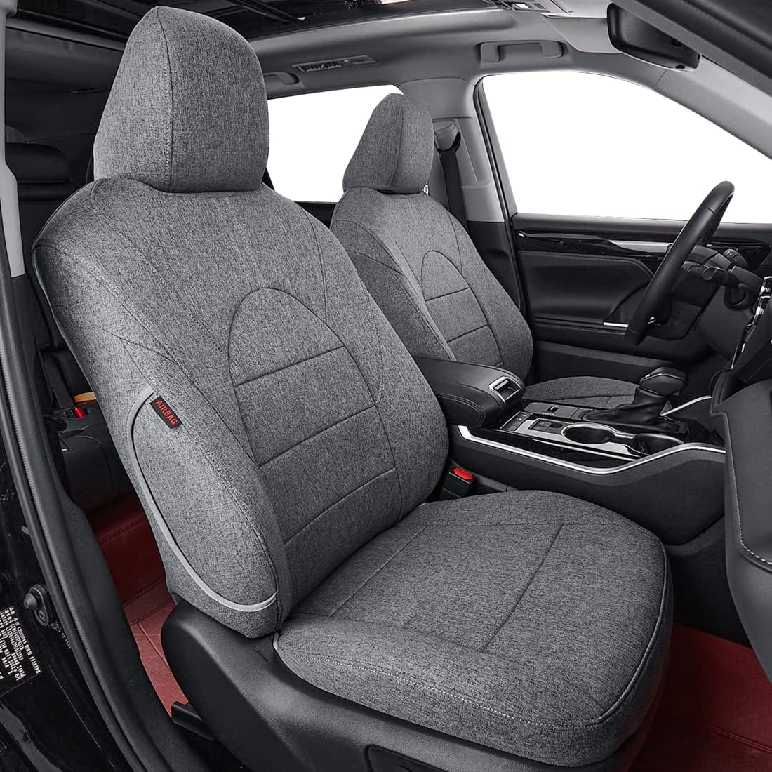 coverdream Custom Seat Covers Compatible with Select Toyota Camry SE,SE Sport,XSE 2012 2013 2014 2015 2016 2017 Models (Gray,Full Set)