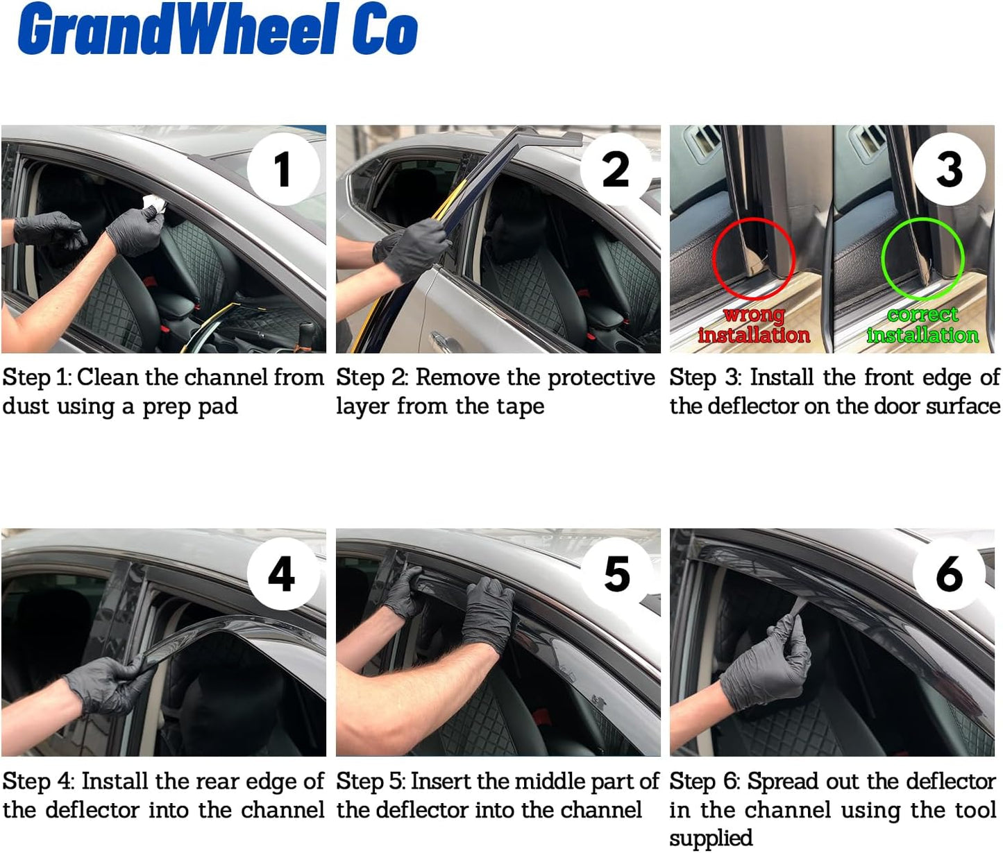 Window Deflectors Smoke Tinted In-Channel Side Window Vent Visor Deflectors Rain Guards Compatible with Civic 2016-2021 Sedan - 4pcs. GW0714