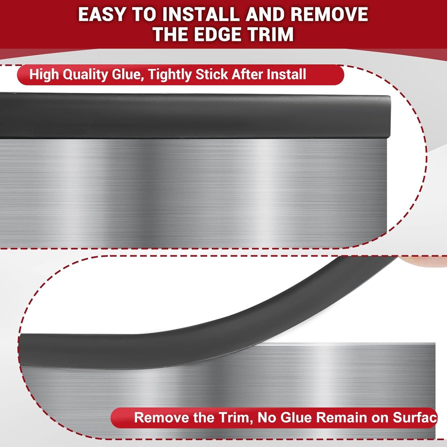 Rubber Edge Trim, 5/16" Self Adhesive Flexible U Channel Edge Protecter for Sheet Metal, Glass, Flexiglass and Plywood, Fit for 9/32"-11/32" Width Edge, Black Color, 20Ft, EPDM Material