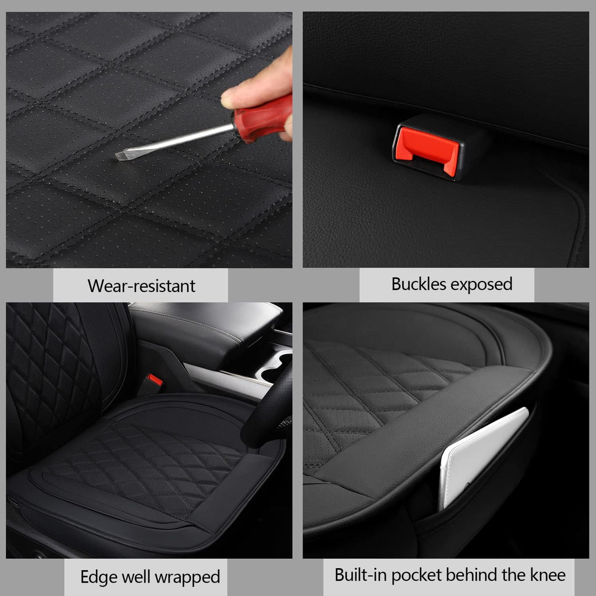 MIROZO Dodge Ram Seat Covers Full Set,5PCS Car Seat Cover Waterproof Fits for 2009-2025 Ram 1500 2500 3500 Crew Quad Regular Cab Pickup Cushions with Split Bench 40/60(Black,Full Set Flat Back)