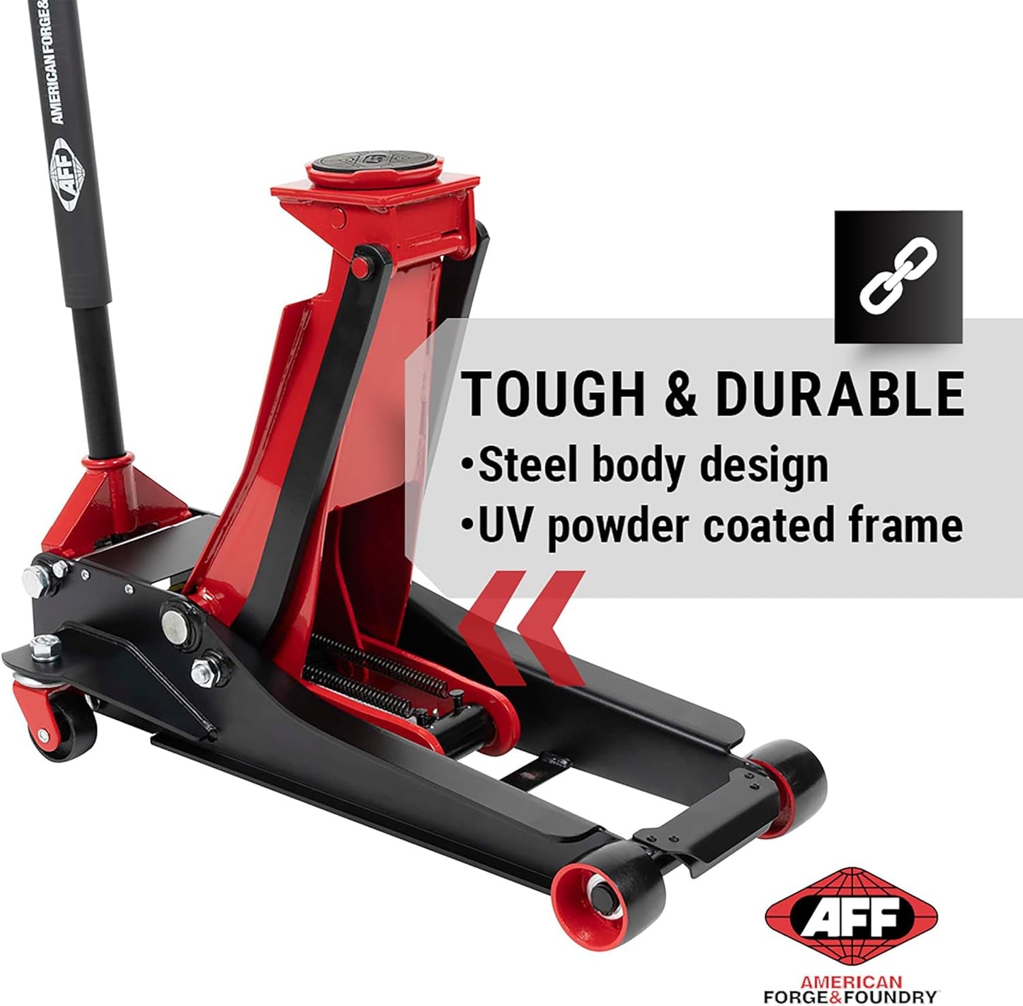 AFF 3.5 Ton Floor Jack - Low Profile Car Jack with Lightning Lift Hydraulic - Heavy Duty