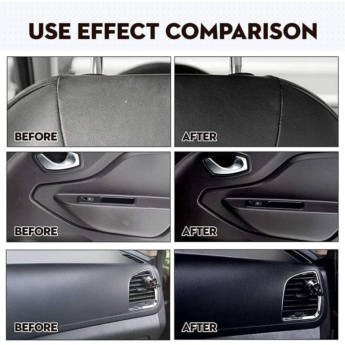 3Pcs Crystal Coating for Car, Plastic Parts Crystal Coating, Cristal para PláStico Del Carro for Car, Great Gloss Protection, Long Duration Refurbish Agent with Spong
