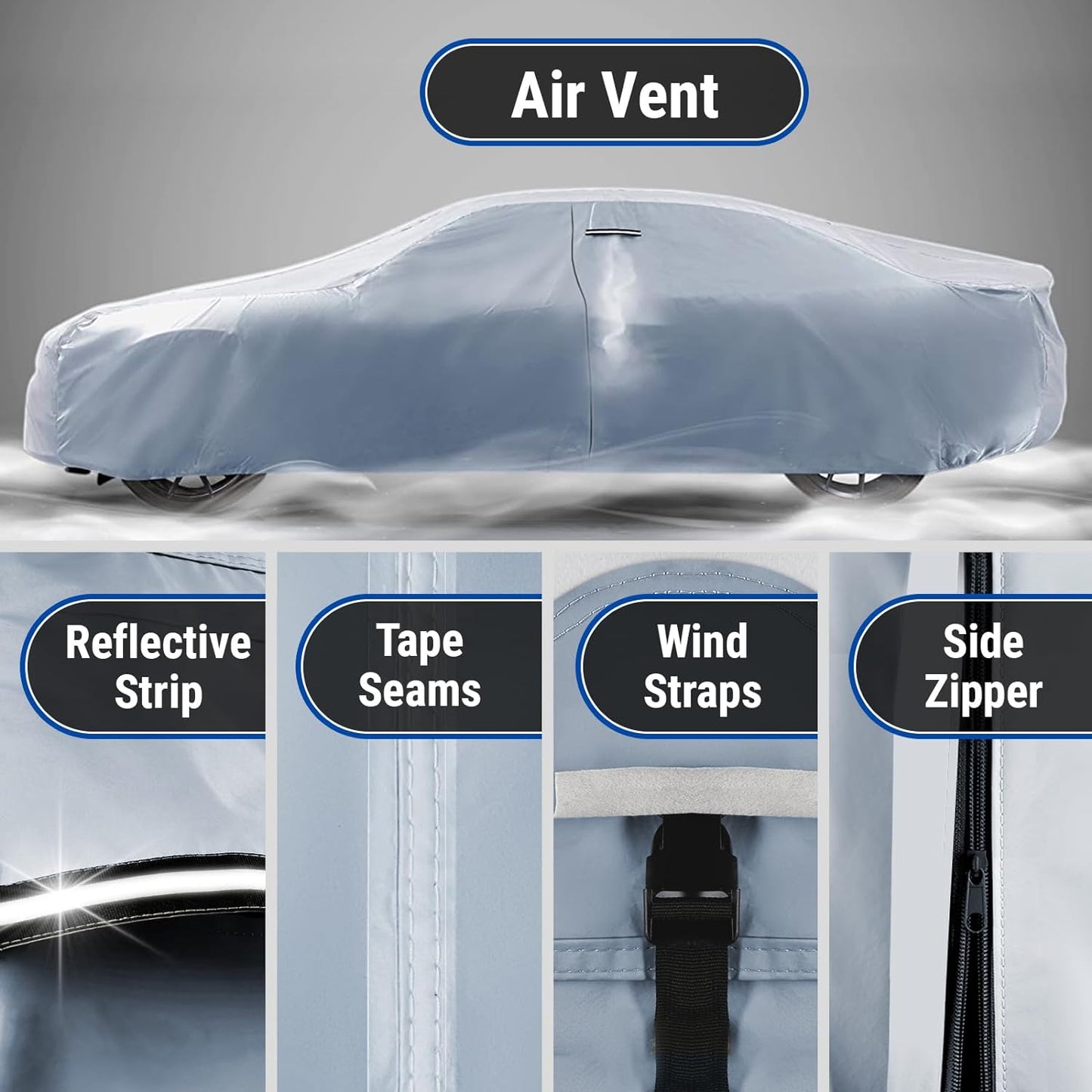 iCarCover Premium Car Cover for 1961-1963 Buick Skylark Heavy Duty Waterproof All-Weather Automobiles Custom Fit Indoor Outdoor UV Snow Protection Covers with Straps and Bag