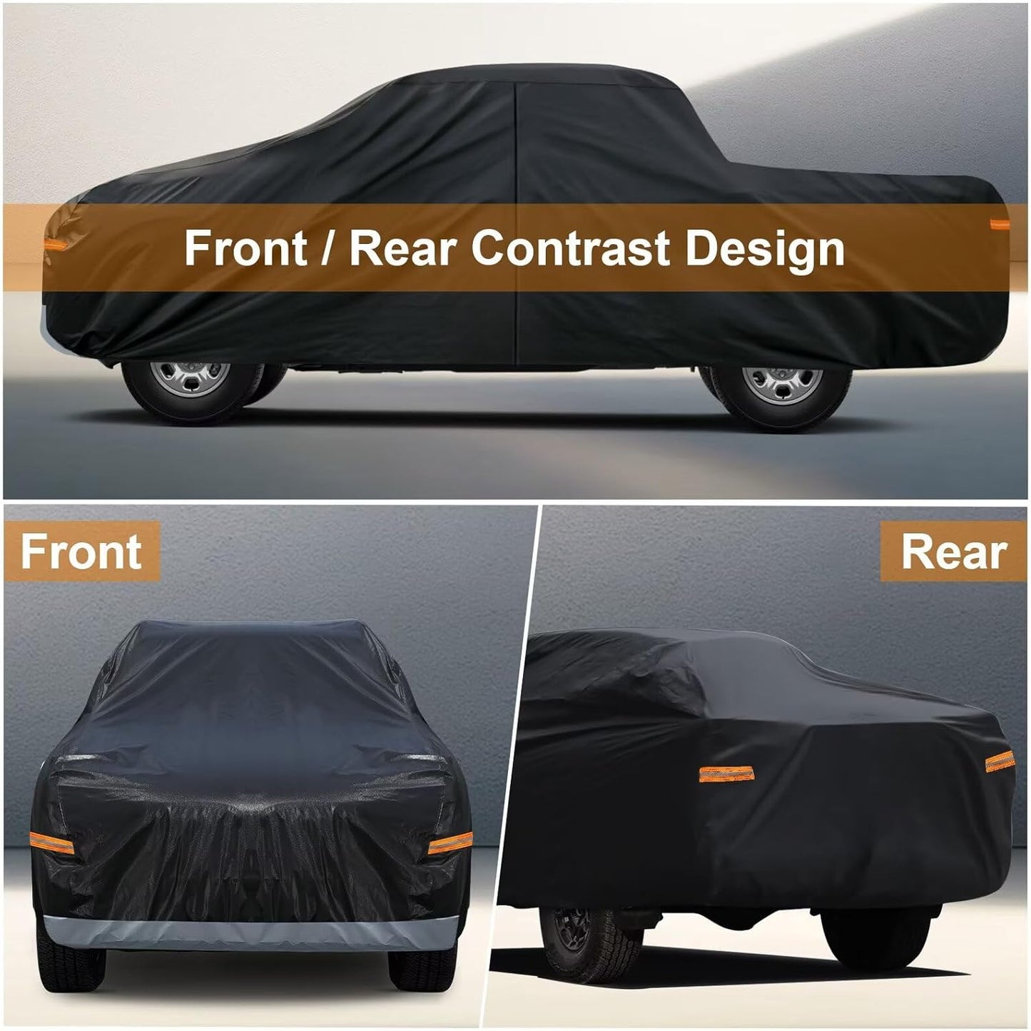 Kayme Truck Cover Custom Fit Dodge Ram 2500/3500(1994-2001) Regular Cab Long Bed. Full Exterior Heavy Duty Outdoor Pickup Truck Car Cover Waterproof All Weather.Car Tarp for Wind Sun Dust Protection.