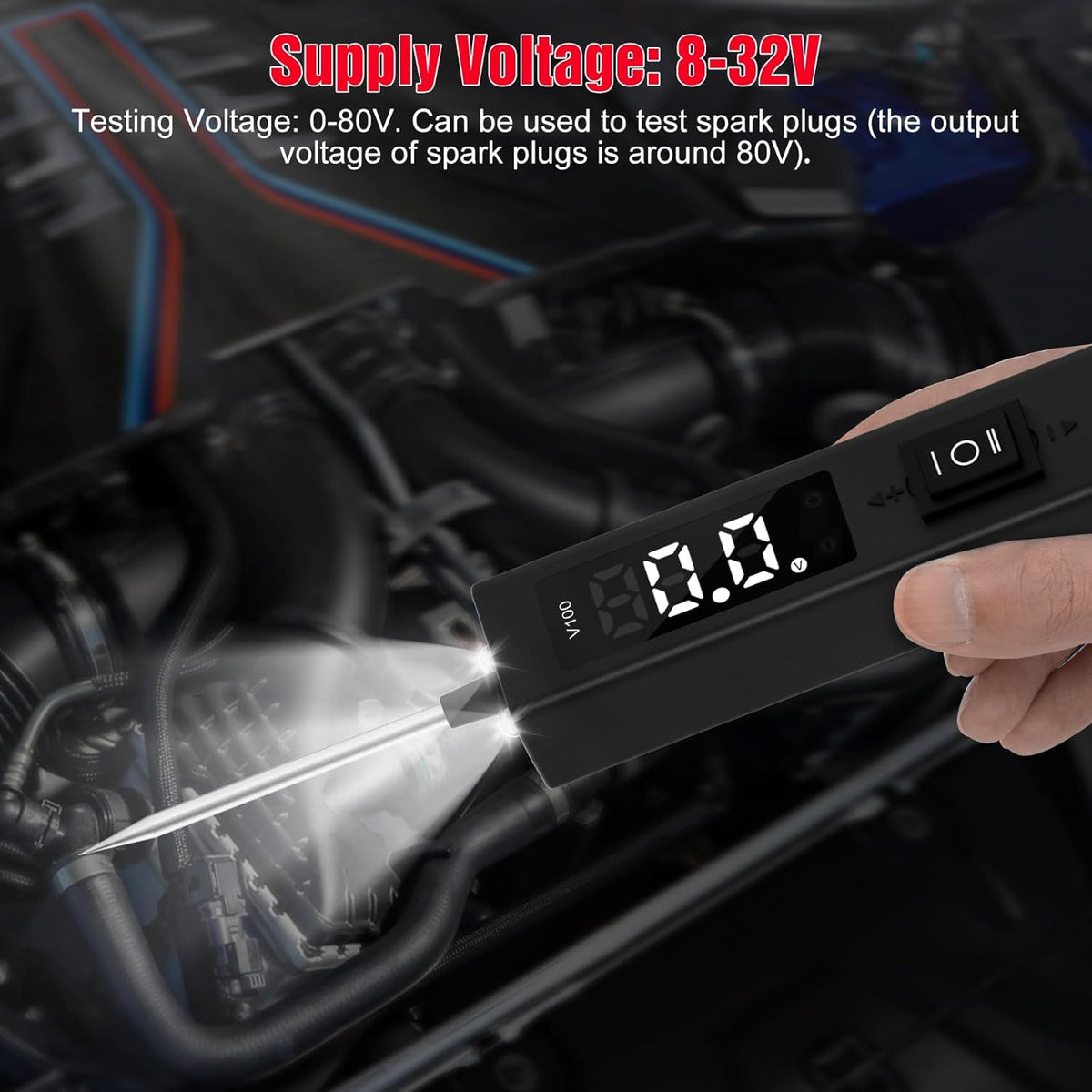 Power Circuit Probe Tester,OBDMONSTER V100 Circuit Tester, 0-80V DC Test Light Automotive Short Circuit Finder, Auto Electrical Circuit Tester, Car Fuse Tester, Automotive Tool