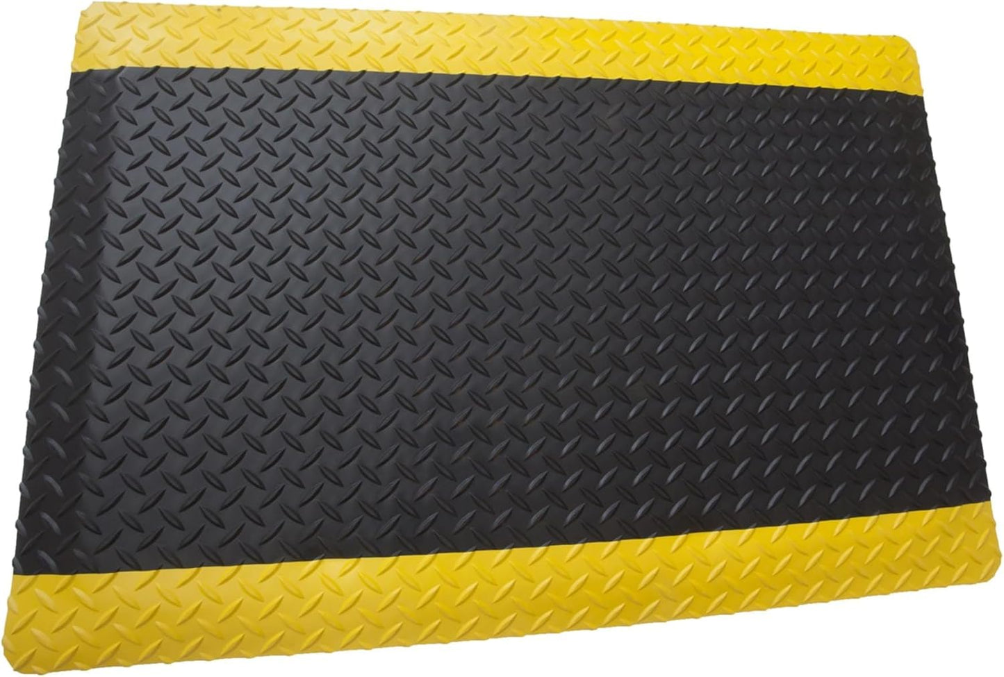 Rhino Mats, American Classic Diamond Anti-Fatigue Mats, Industrial Ergonomic Comfort Standing Mat for Work, Home, Garage, Office, Kitchen or Anywhere (Black/Yellow 9/16" Thick, 2 FT. x 4 FT.)