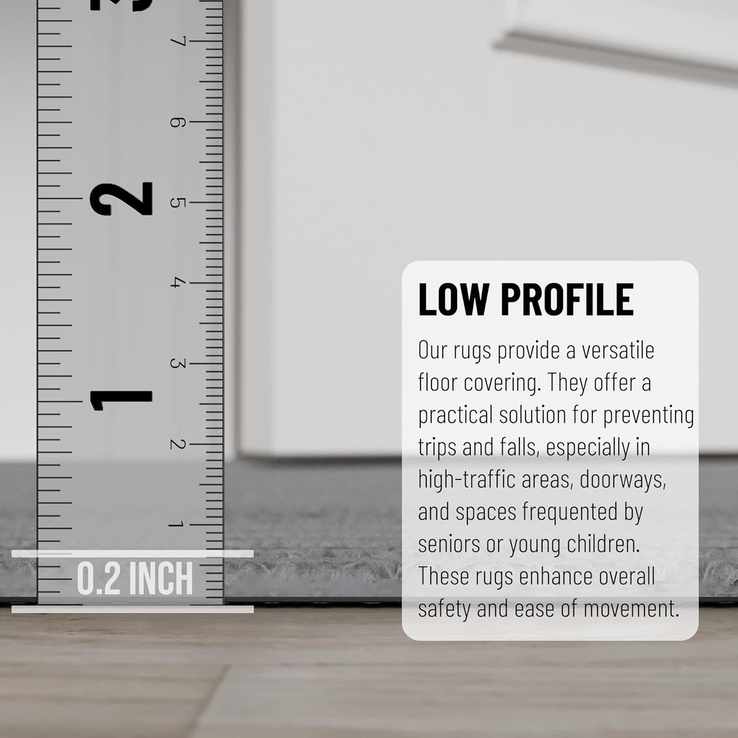 Ottomanson 3'11" x 11' Hallway Runner with Scraper Pile - Extra Durable Non-Slip Rug Mat for Indoor & Outdoor Use - Ideal for Kitchen, Entryway & Garage - High-Traffic Carpet, Gray