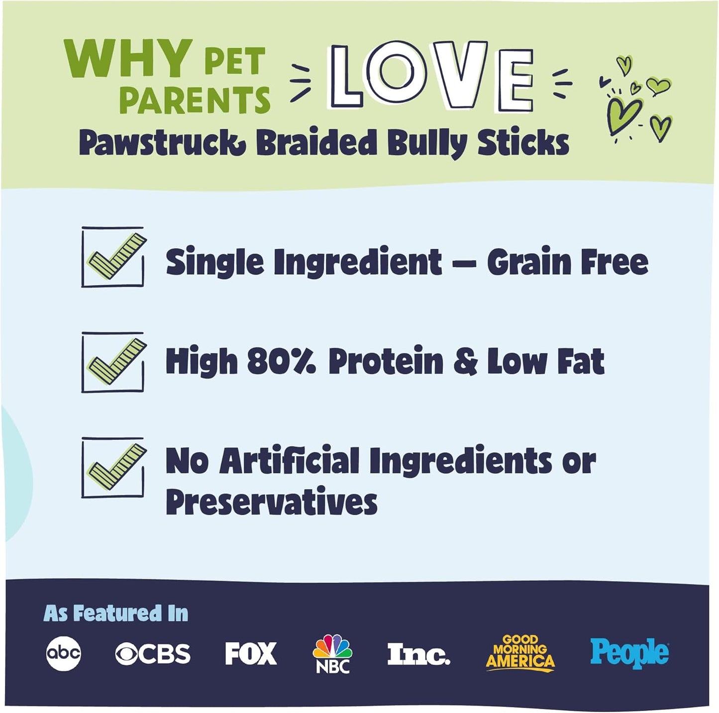 Pawstruck Natural 9” Braided Bully Sticks for Dogs - Tough, Long-Lasting, Rawhide-Free, Low Odor, Healthy Single Ingredient Chew Treat for Aggressive Chewers - 10 Count - Packaging May Vary