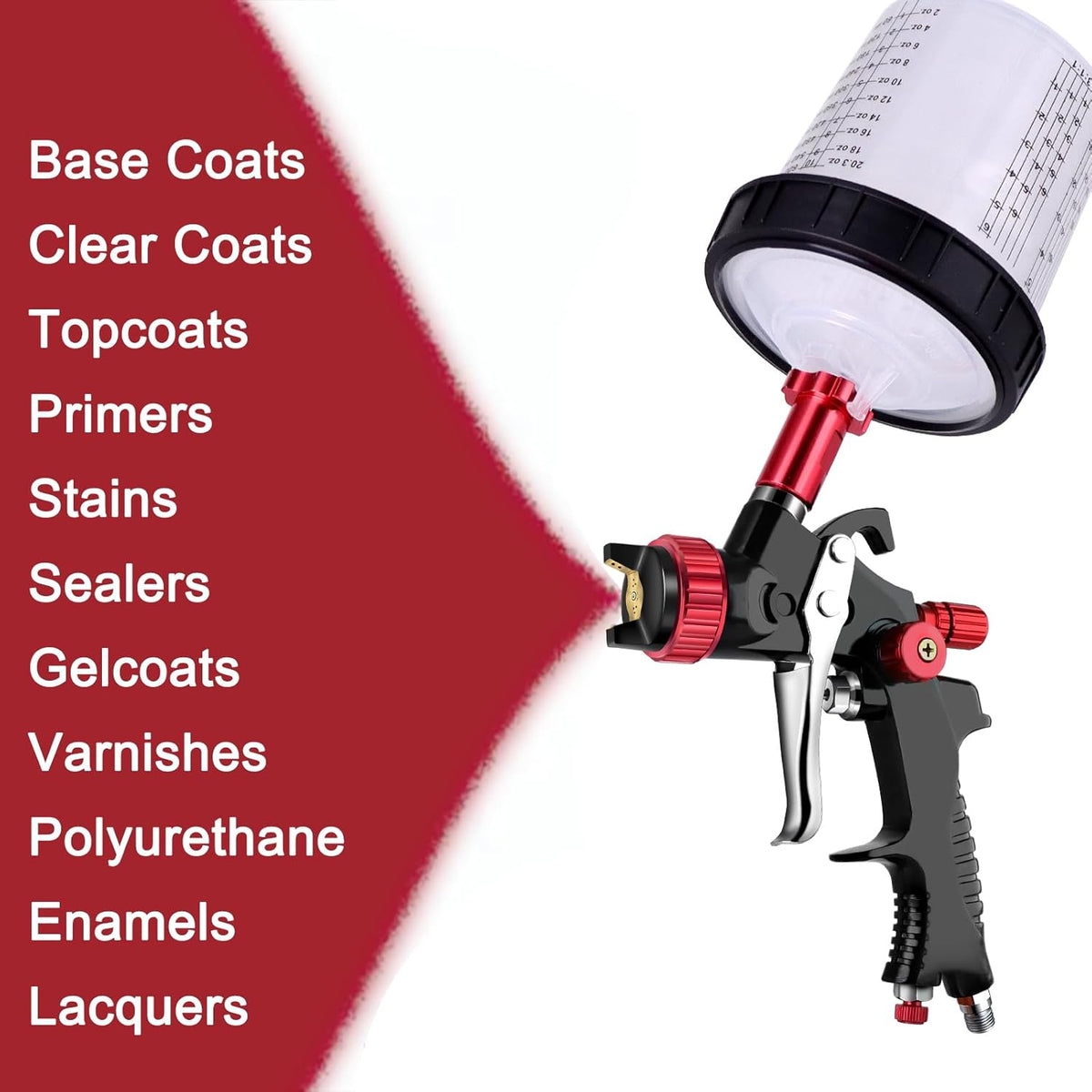 Disposable Paint Mixing Cup Kit,HVLP Paint Sprayer Gun Mixing Cups with 30 Cups and Lids System, 6 Plugs and 1 Hard Cup with Retainer Ring, 1 Cup Adapter,Paint Stirrer (30)