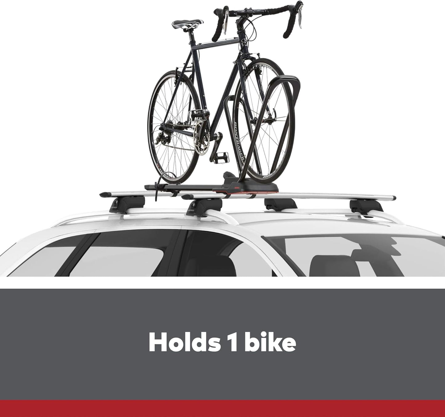 Yakima Upright Bike Rack Mount, Car and SUV Roof Bicycle Carrier with Low Profile Tray and Universal Mounting Hardware, HighRoad
