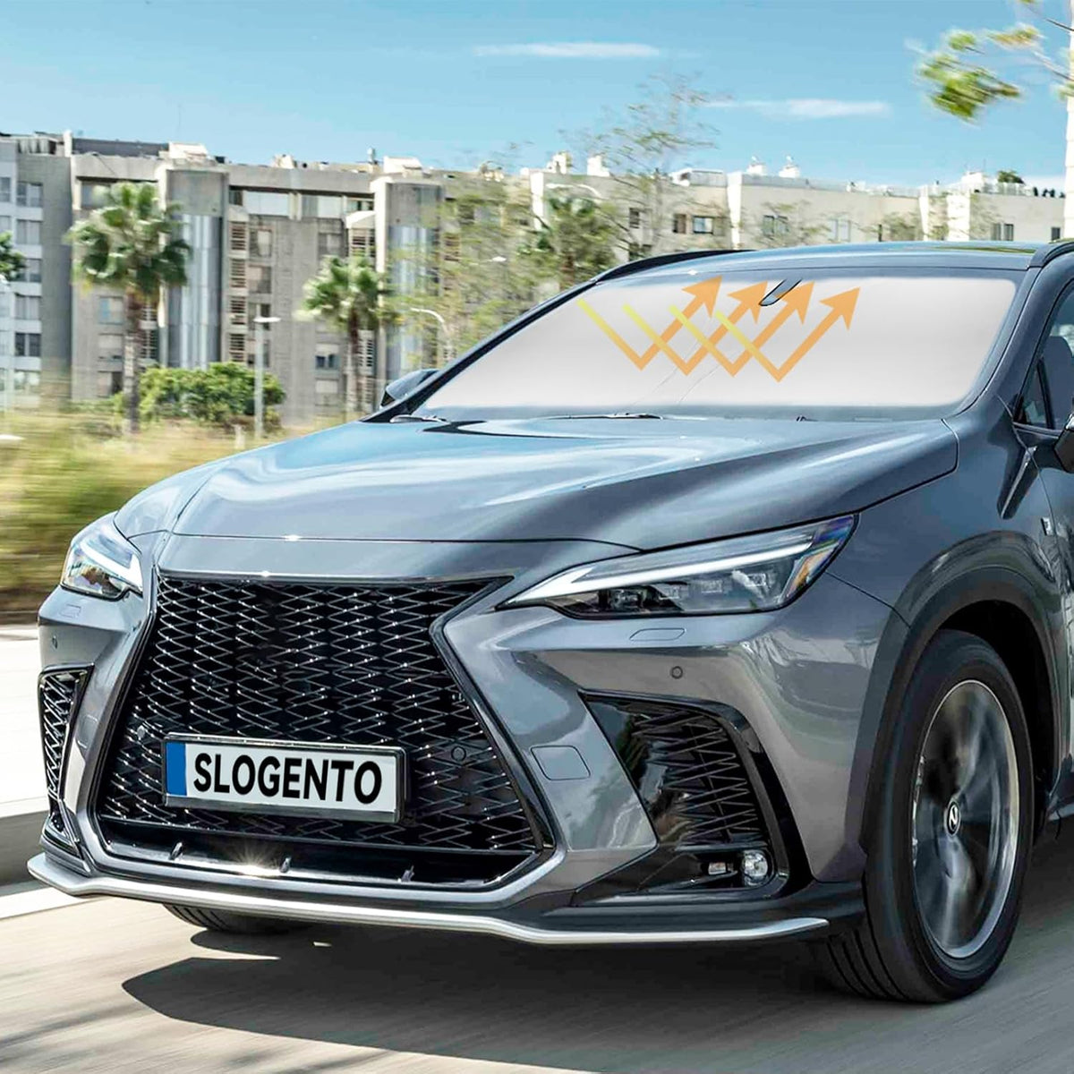 Sun Shade for NX300h/NX300/NX200t Windshield Sunshades for 2015-2020 2021 Lexus NX SUV Windshield Cover for NX300 NX300h Front Window Shields Protector Sun Visor Blocks UV Rays Car Accessories